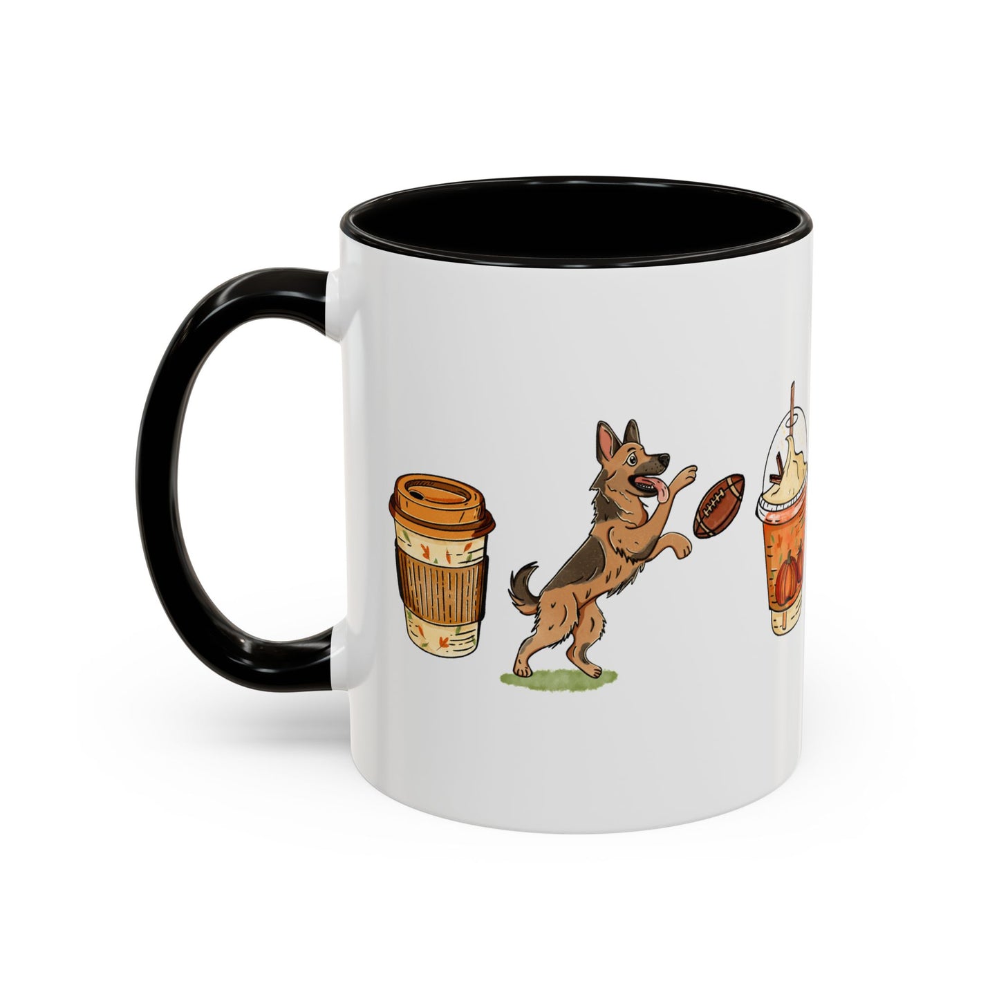 German Shepherd Fall design, color Mugs 11oz