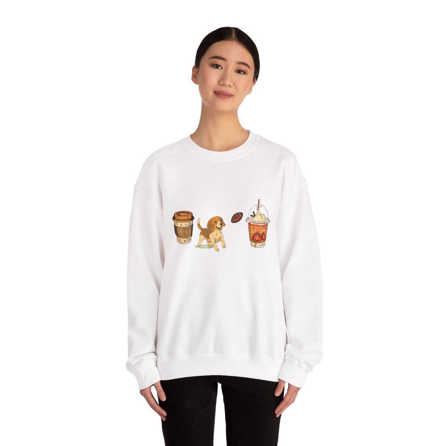 Beagle Fall Cups Unisex Heavy Blend™ Crewneck Sweatshirt