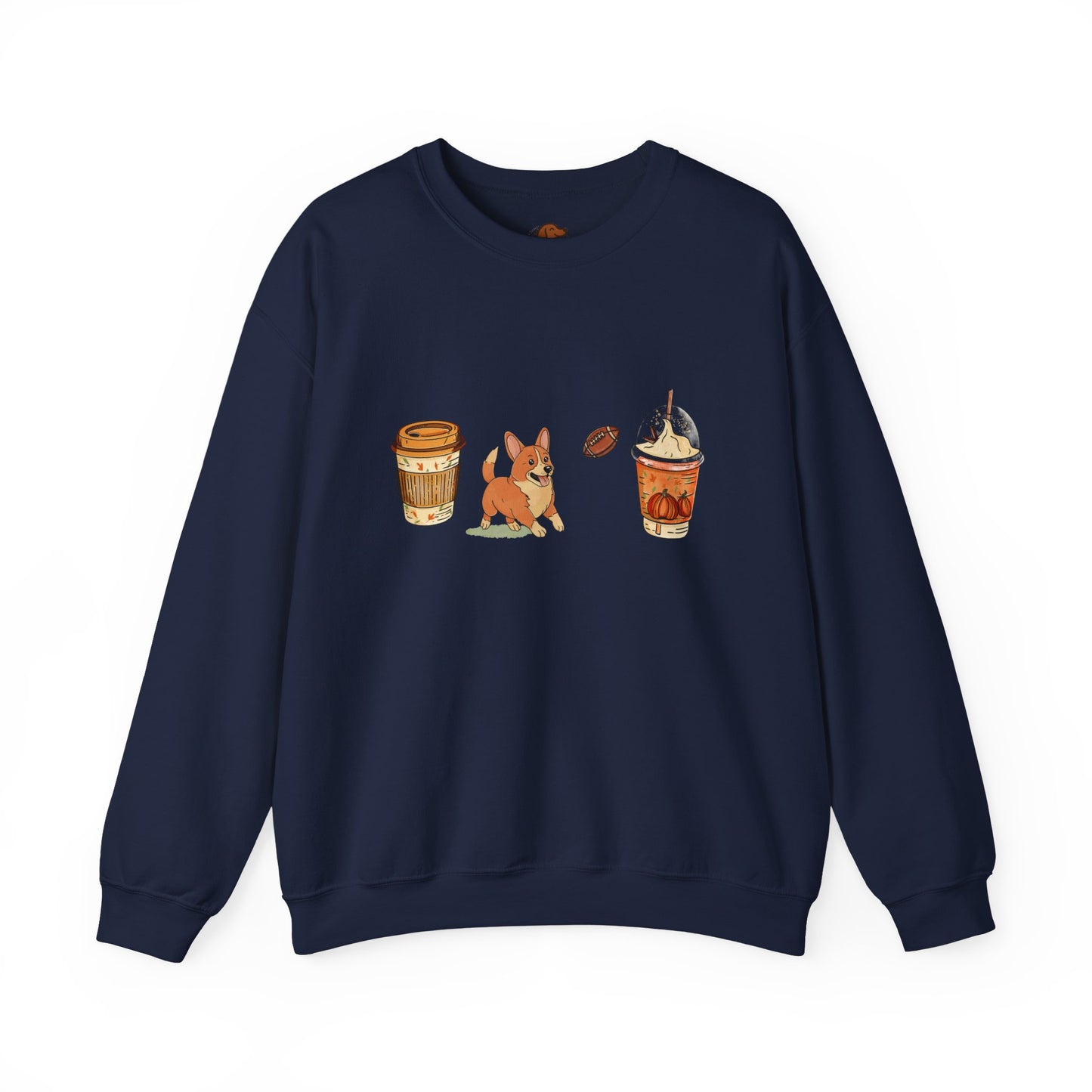 Corgi Fall Cups Unisex Heavy Blend™ Crewneck Sweatshirt