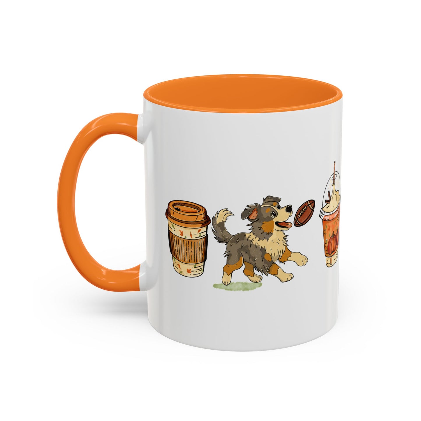 Australian Shepherd Fall design, color Mugs 11oz