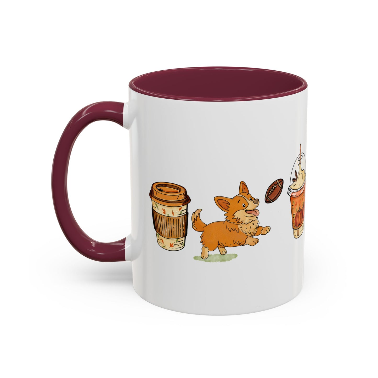 Corgi Fall design, color Mugs 11oz