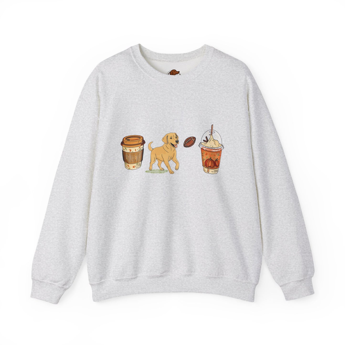 Yellow Lab Fall Cups Unisex Heavy Blend™ Crewneck Sweatshirt