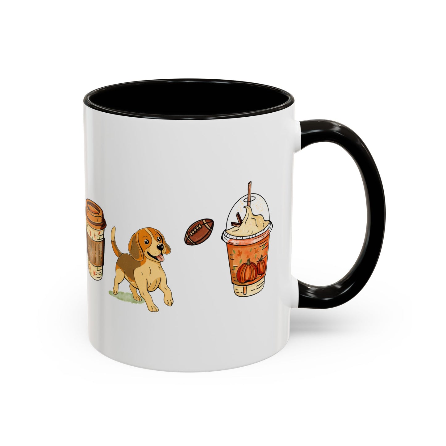 Beagle fall design, color Mugs 11oz