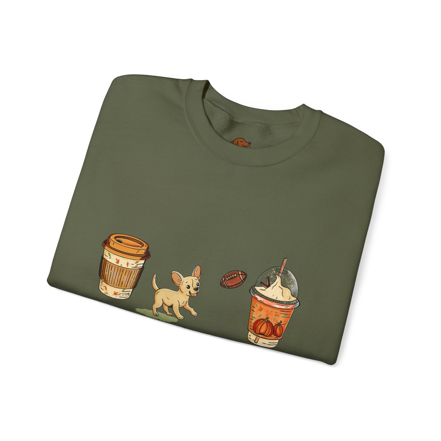 Chihuahua Fall Cups Unisex Heavy Blend™ Crewneck Sweatshirt