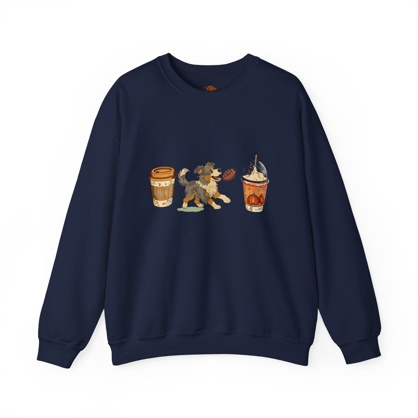 Australian Shepherd Fall Cups Unisex Heavy Blend™ Crewneck Sweatshirt