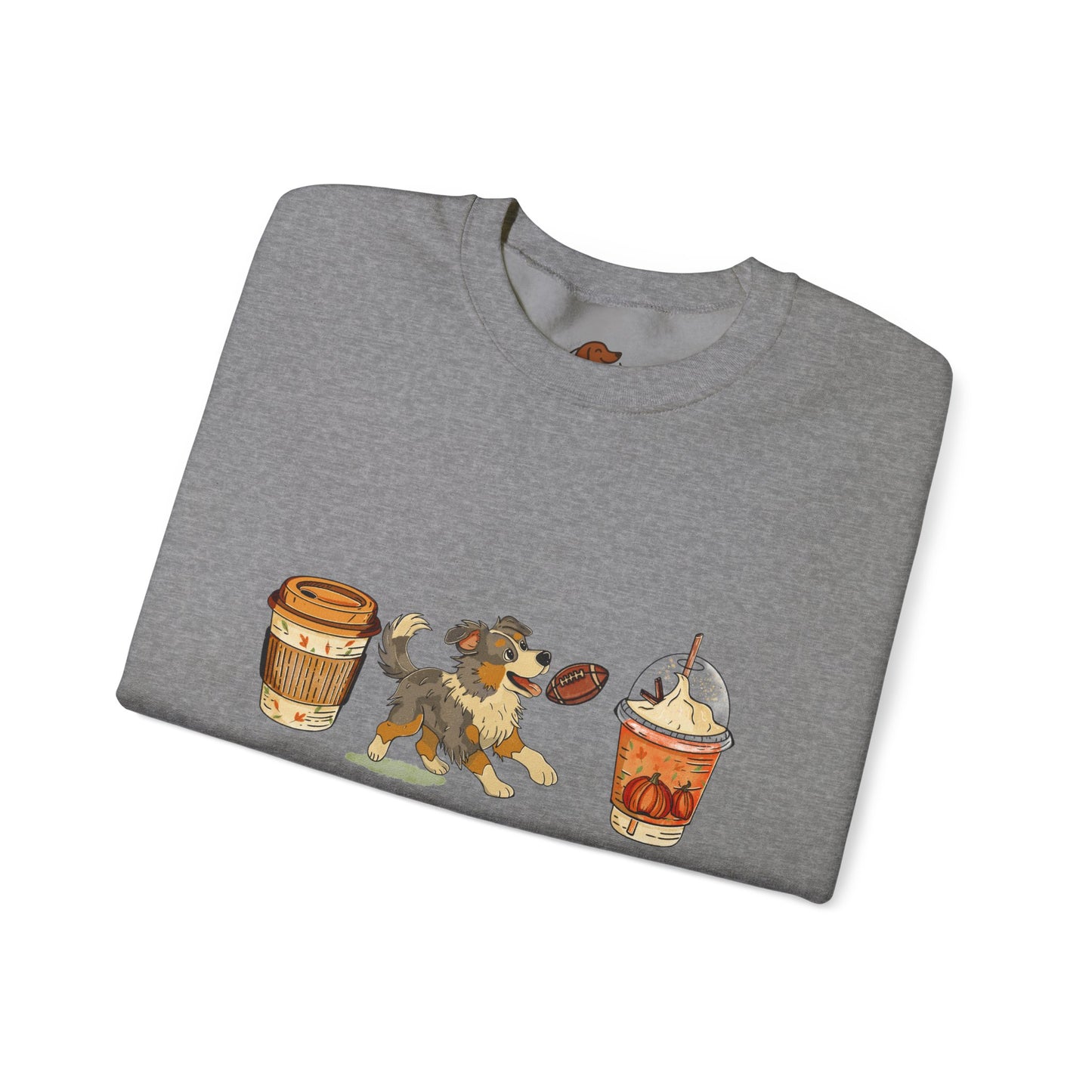 Australian Shepherd Fall Cups Unisex Heavy Blend™ Crewneck Sweatshirt