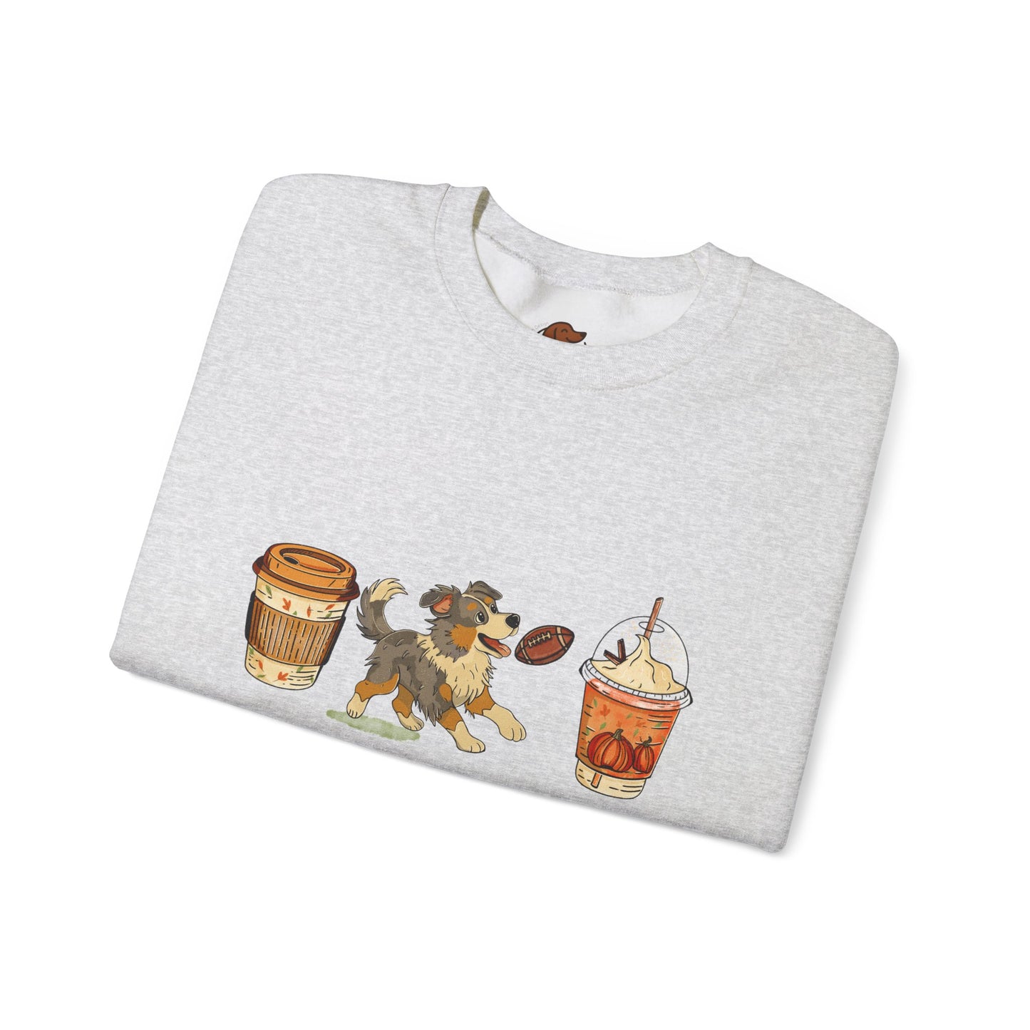 Australian Shepherd Fall Cups Unisex Heavy Blend™ Crewneck Sweatshirt