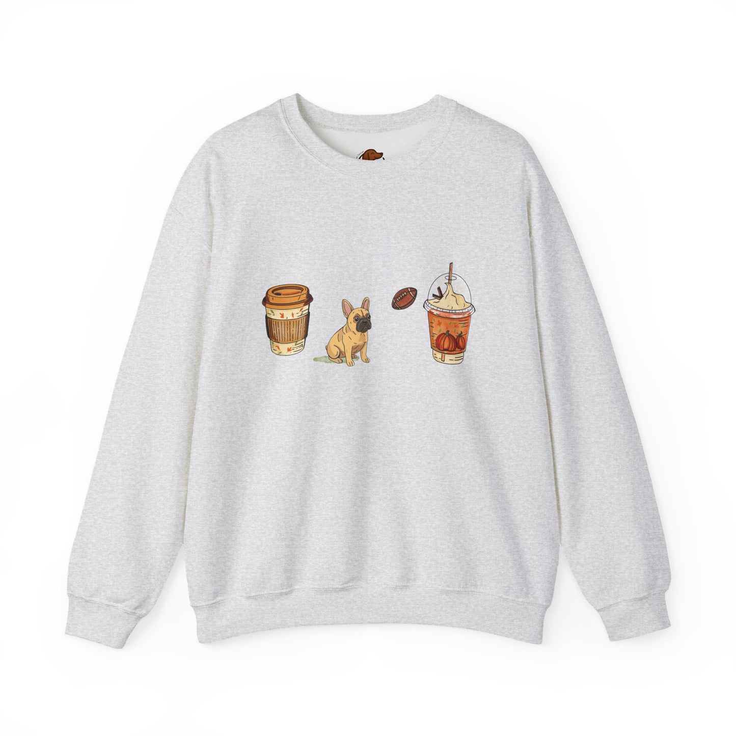 Frenchie Fall Cups Unisex Heavy Blend™ Crewneck Sweatshirt