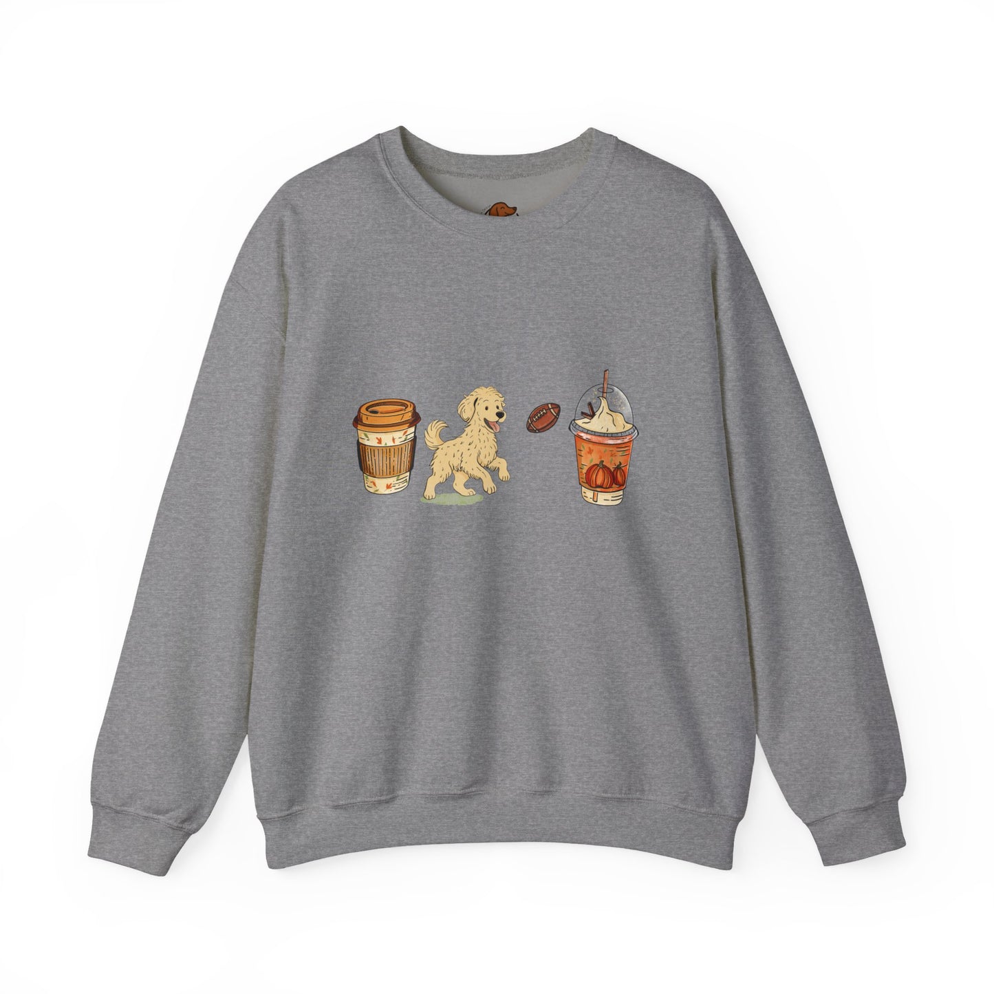 Doodle Fall Cups Unisex Heavy Blend™ Crewneck Sweatshirt