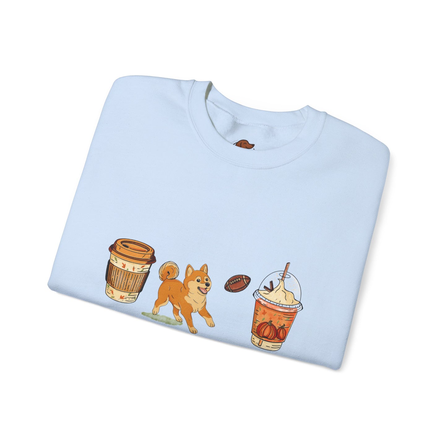 Shiba Inu Fall Cups Unisex Heavy Blend™ Crewneck Sweatshirt