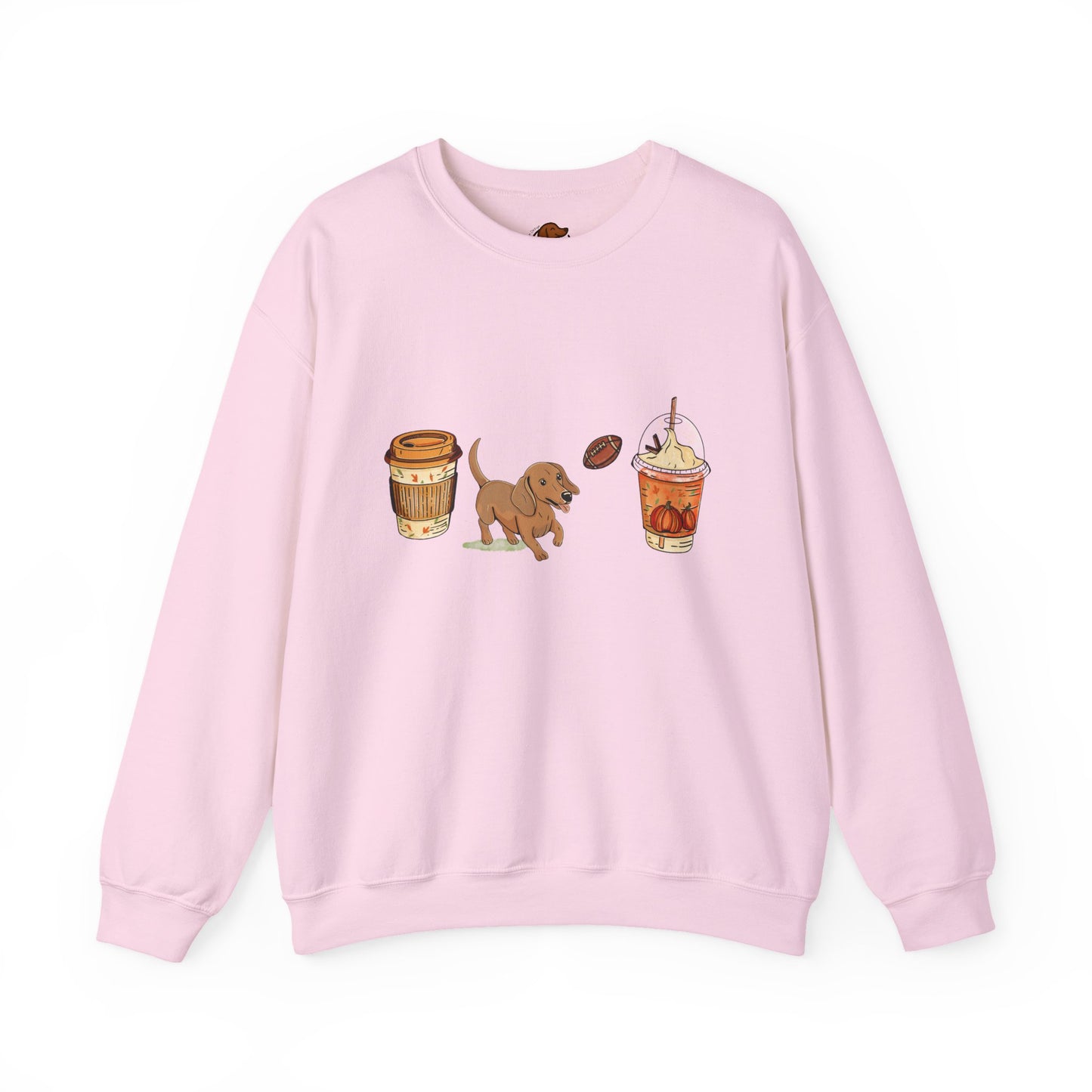 Dachshund Fall Cups Unisex Heavy Blend™ Crewneck Sweatshirt