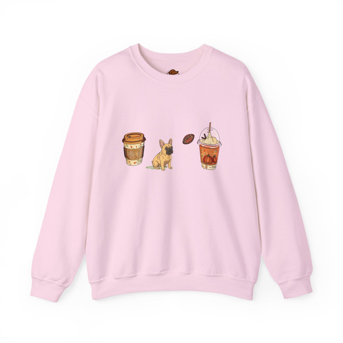 Frenchie Fall Cups Unisex Heavy Blend™ Crewneck Sweatshirt