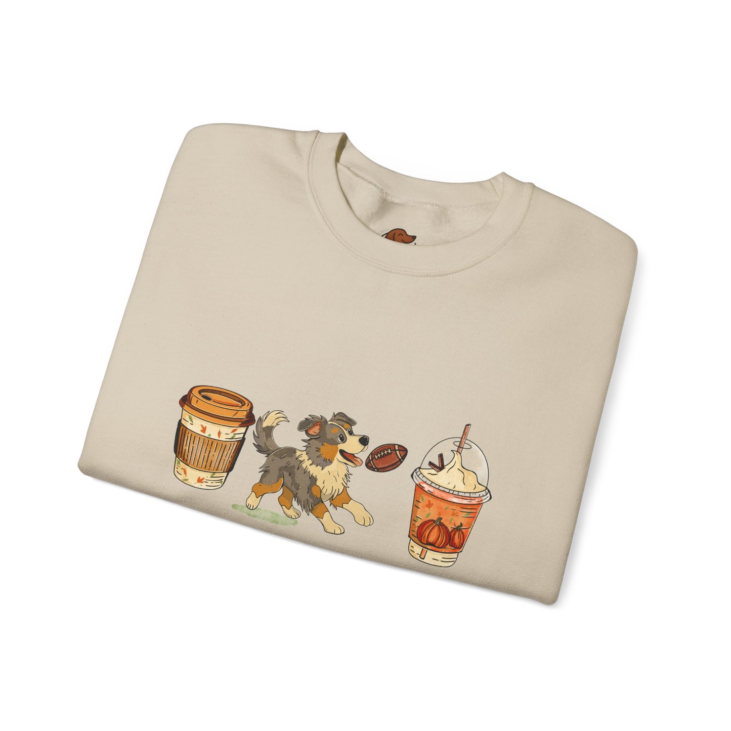 Australian Shepherd Fall Cups Unisex Heavy Blend™ Crewneck Sweatshirt