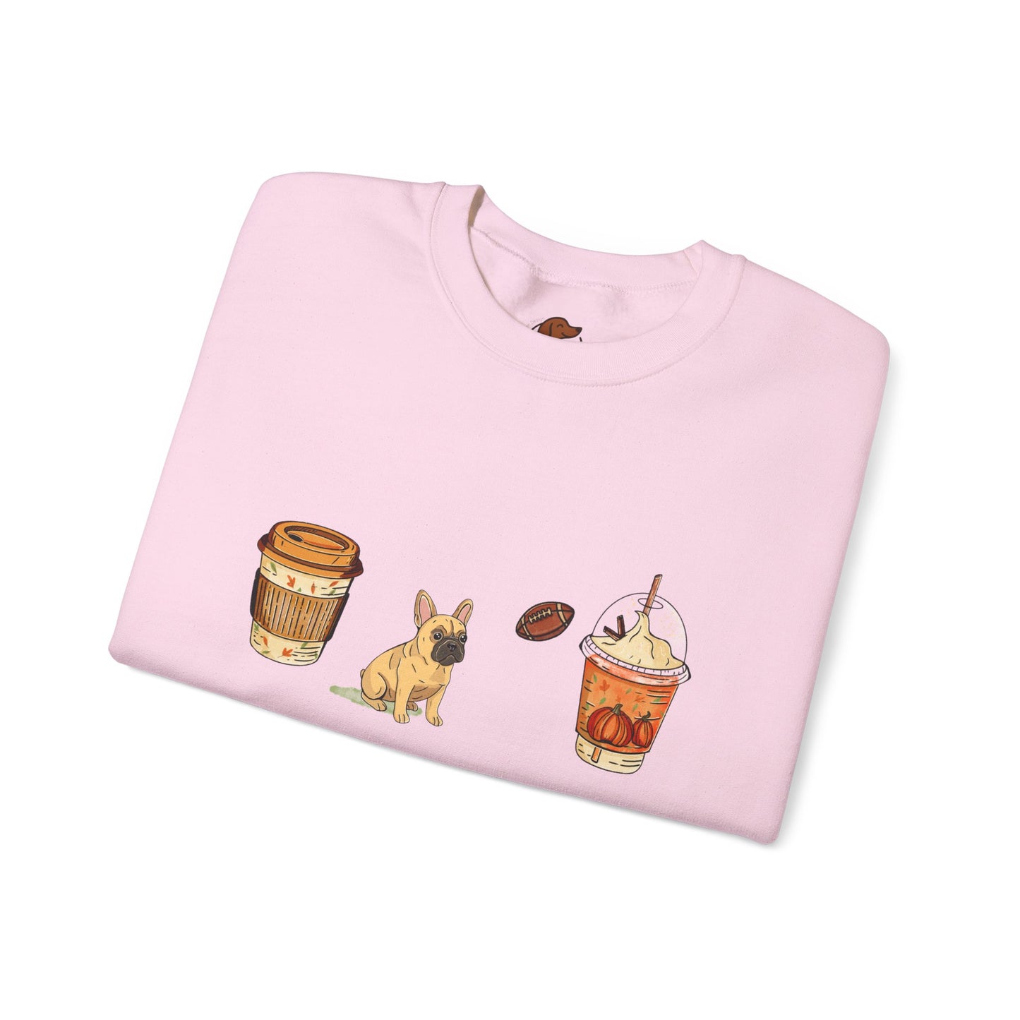 Frenchie Fall Cups Unisex Heavy Blend™ Crewneck Sweatshirt