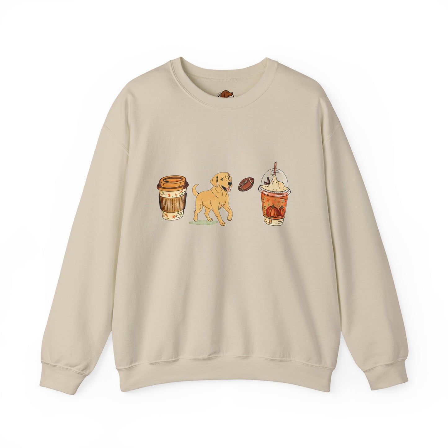 Yellow Lab Fall Cups Unisex Heavy Blend™ Crewneck Sweatshirt