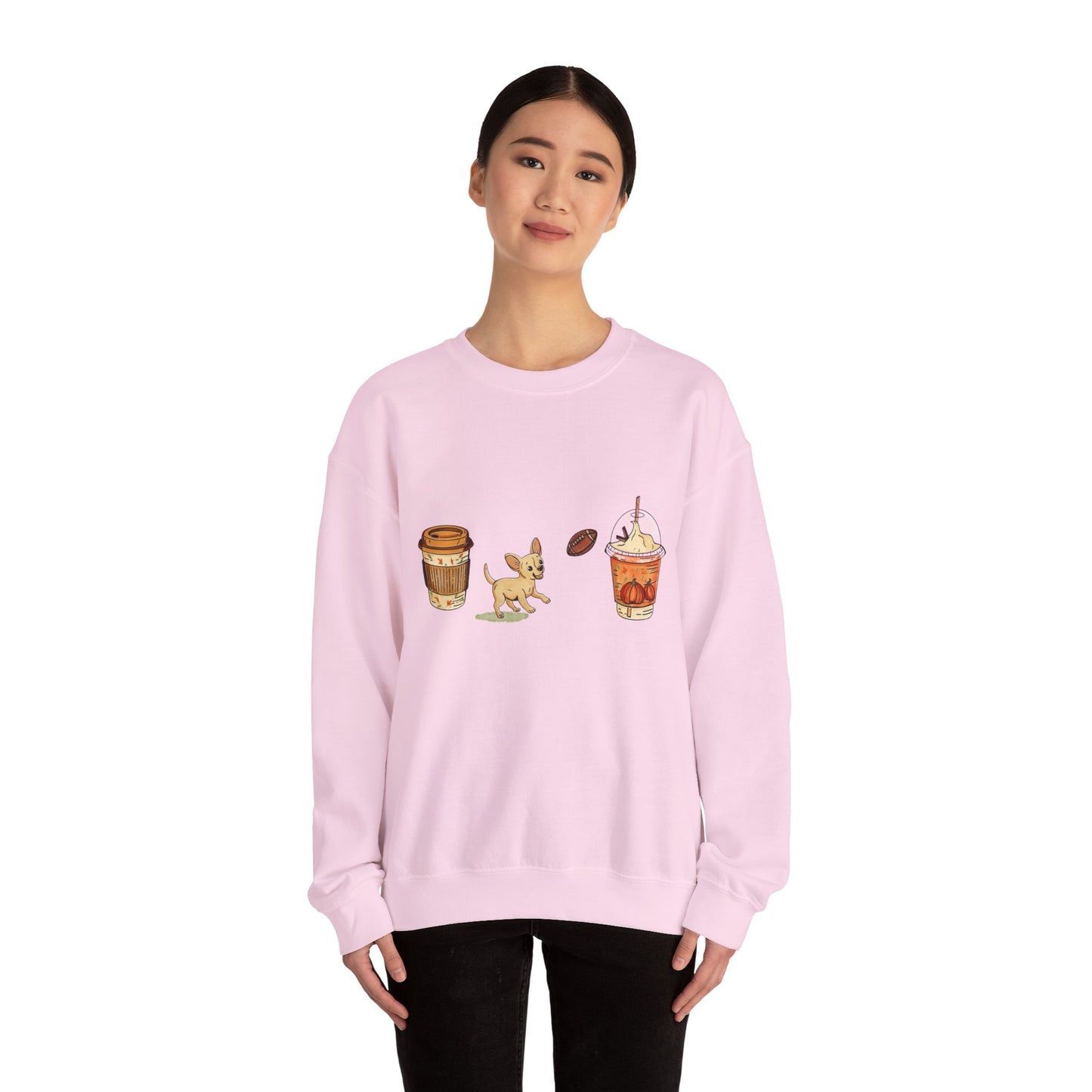 Chihuahua Fall Cups Unisex Heavy Blend™ Crewneck Sweatshirt