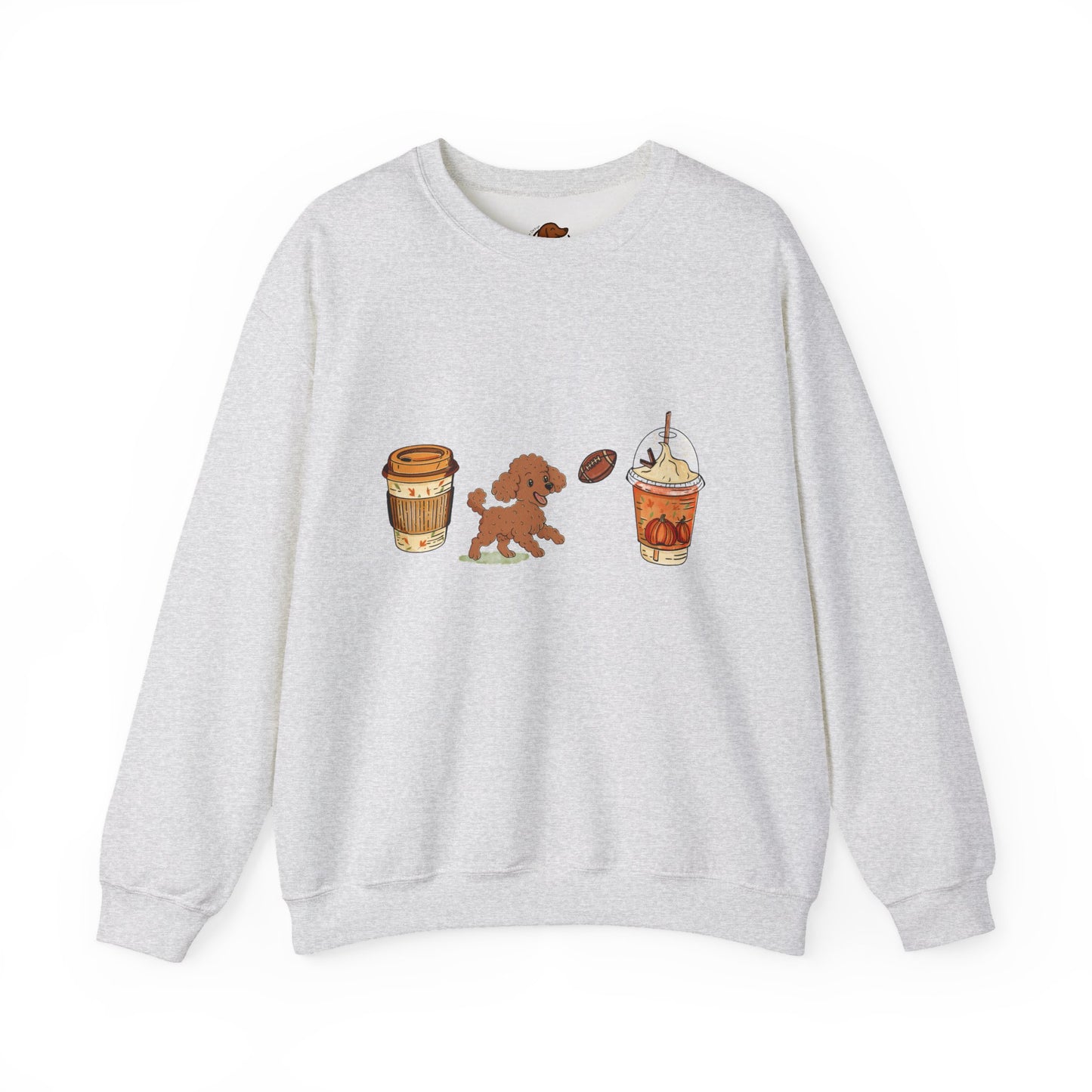 Mini Poodle Fall Cups Unisex Heavy Blend™ Crewneck Sweatshirt