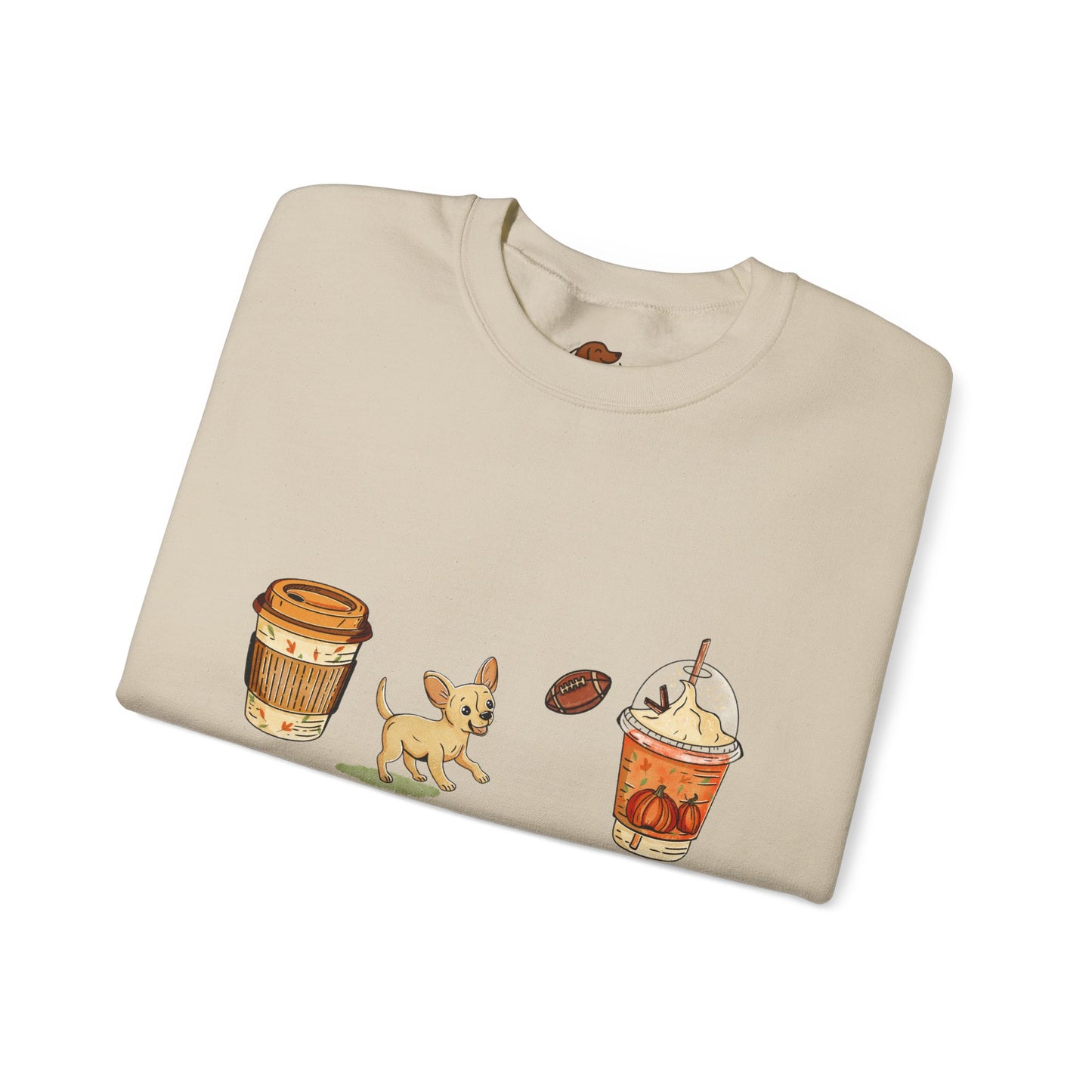 Chihuahua Fall Cups Unisex Heavy Blend™ Crewneck Sweatshirt