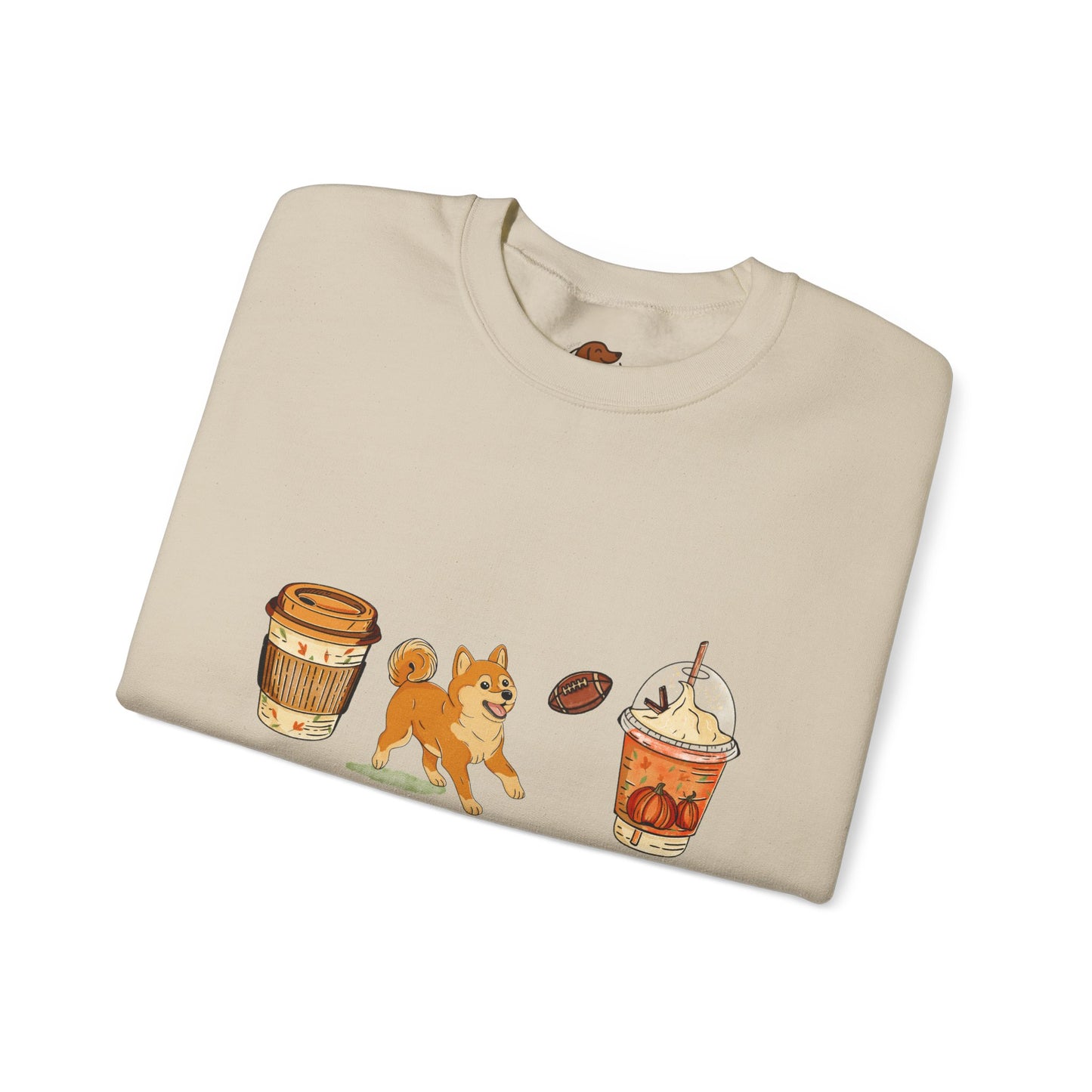 Shiba Inu Fall Cups Unisex Heavy Blend™ Crewneck Sweatshirt