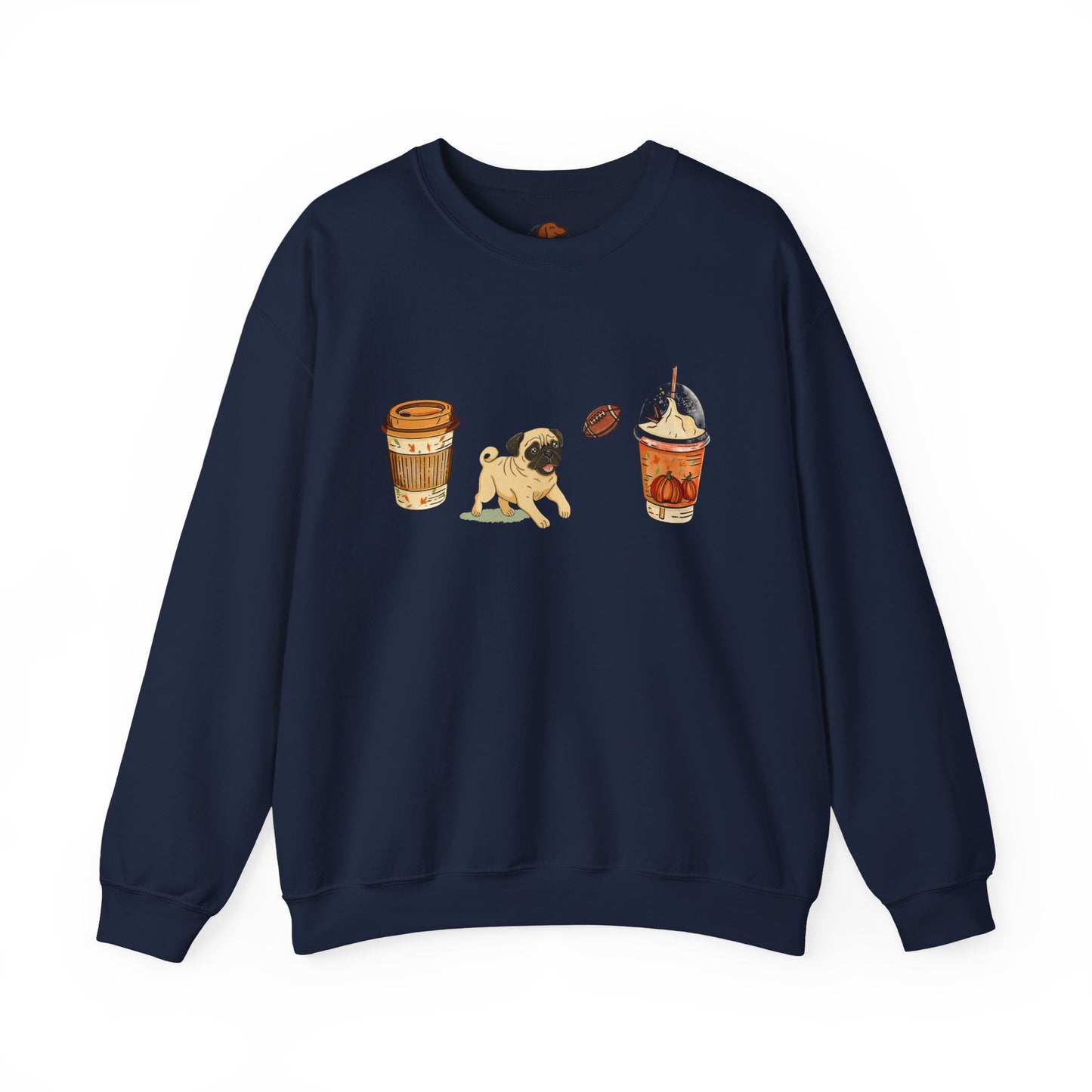 Pug Fall Cups Unisex Heavy Blend™ Crewneck Sweatshirt