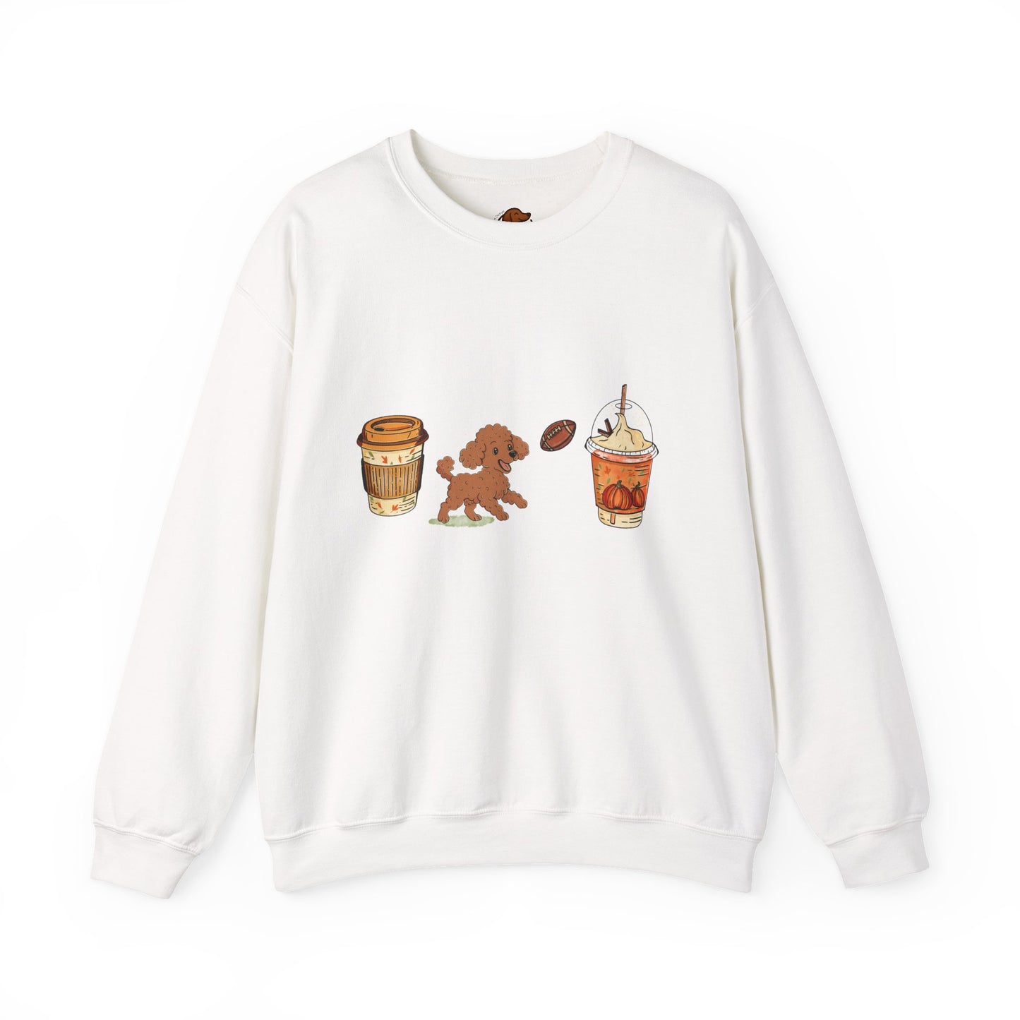 Mini Poodle Fall Cups Unisex Heavy Blend™ Crewneck Sweatshirt