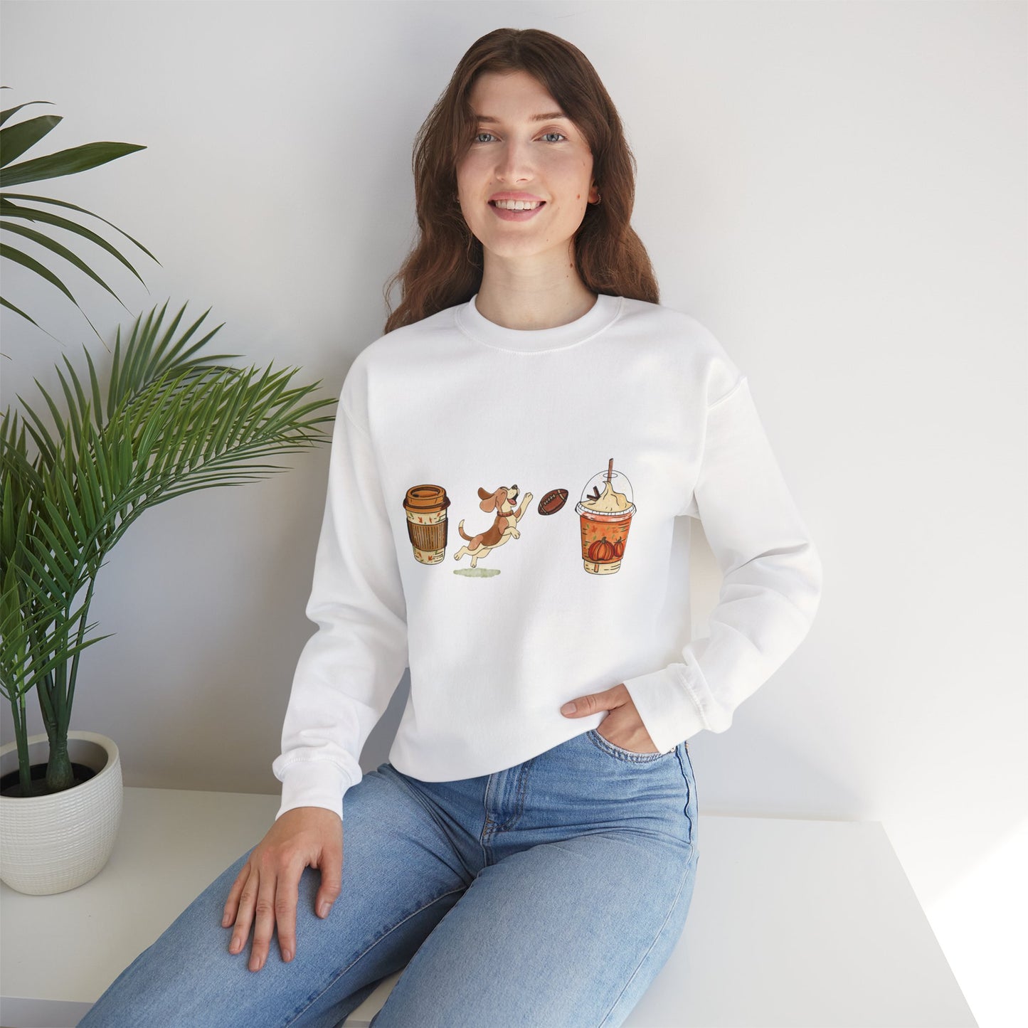 Beagle #2 Fall Cups Unisex Heavy Blend™ Crewneck Sweatshirt