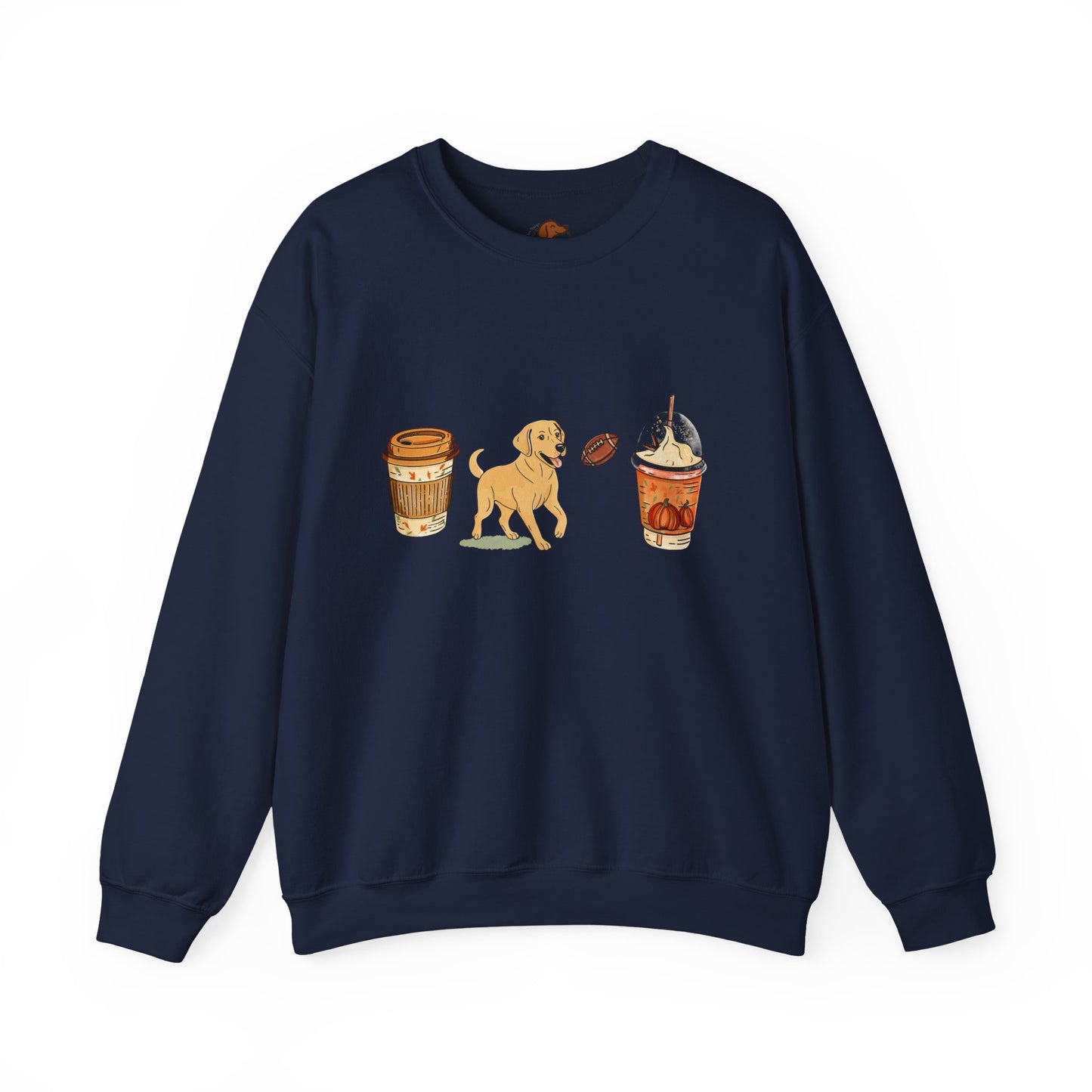 Yellow Lab Fall Cups Unisex Heavy Blend™ Crewneck Sweatshirt