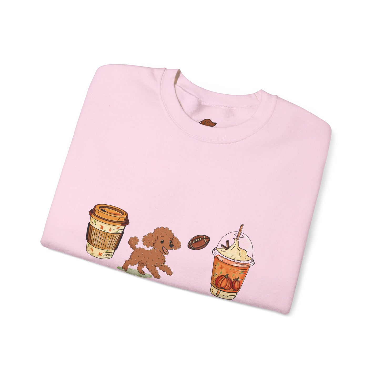 Mini Poodle Fall Cups Unisex Heavy Blend™ Crewneck Sweatshirt