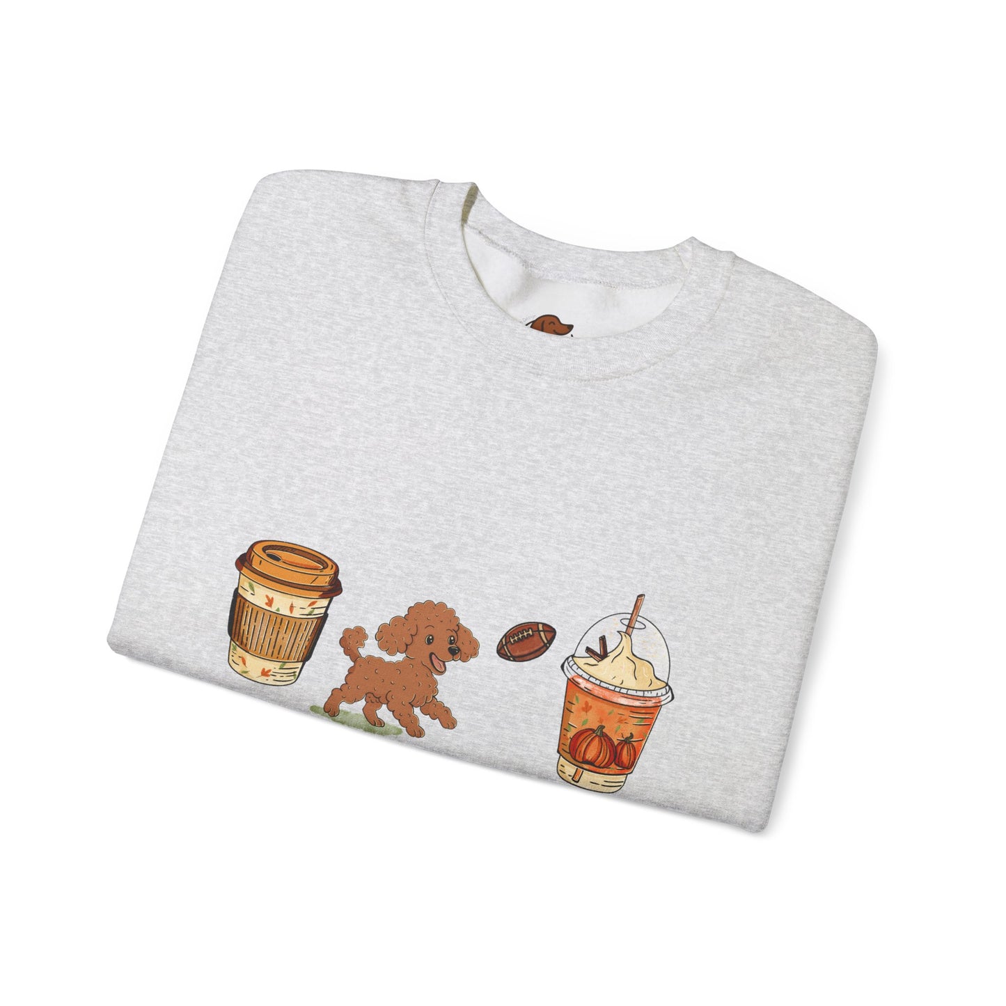Mini Poodle Fall Cups Unisex Heavy Blend™ Crewneck Sweatshirt