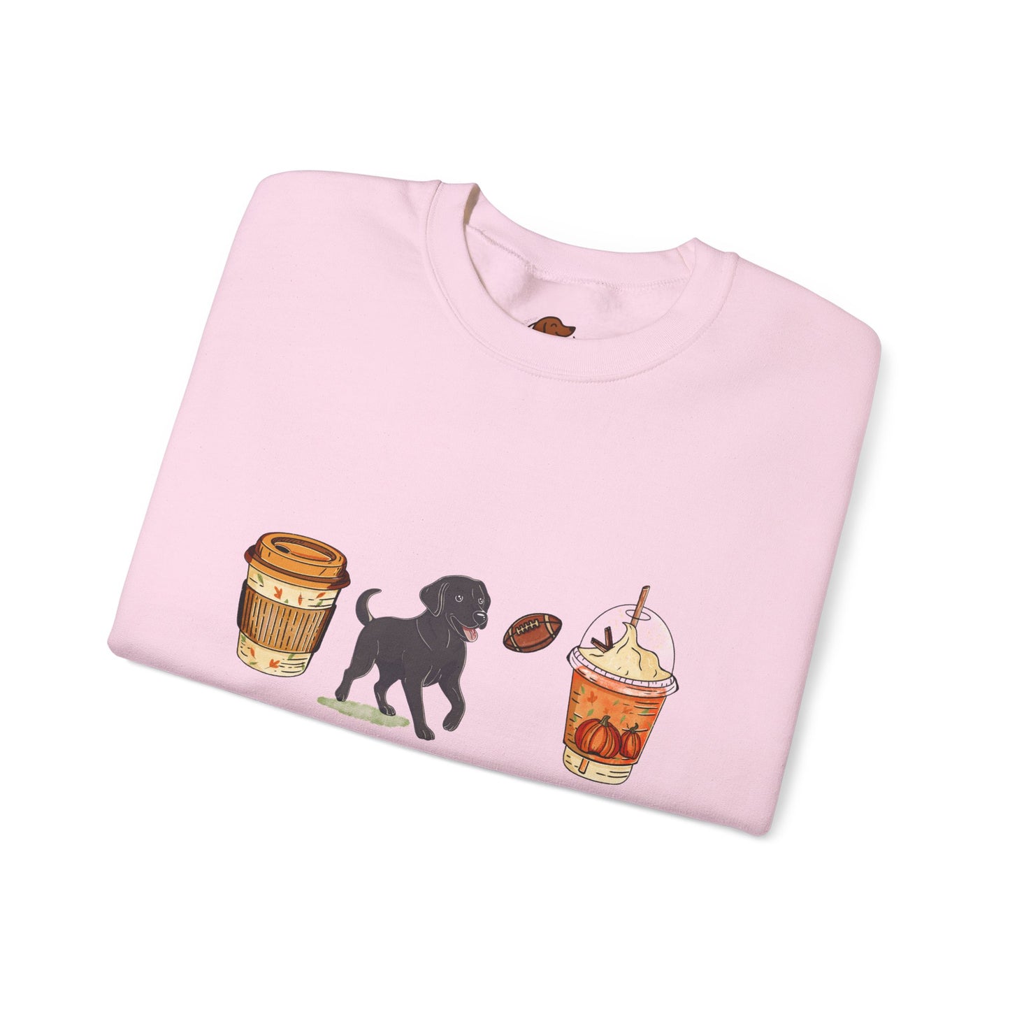 Black lab Fall Cups Unisex Heavy Blend™ Crewneck Sweatshirt