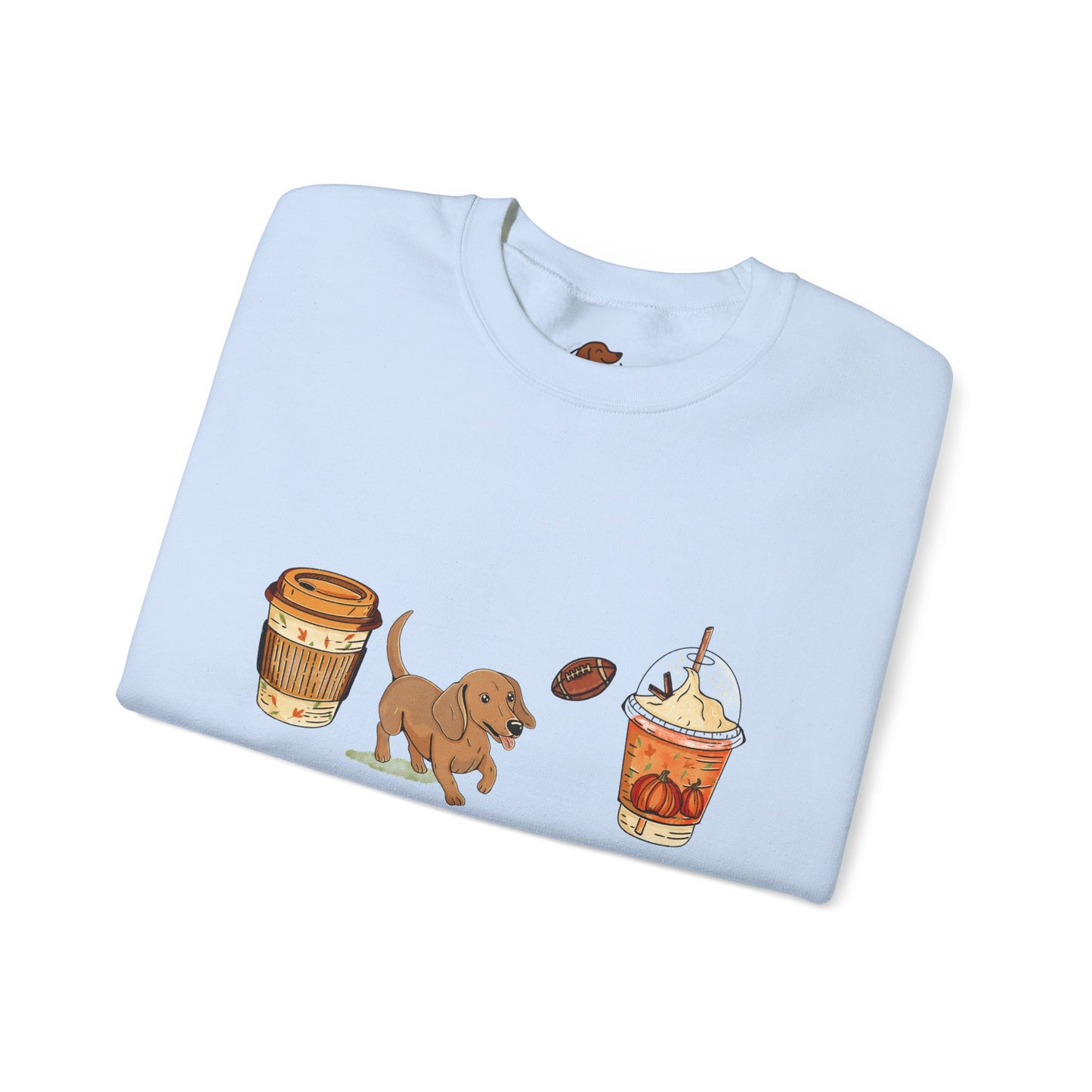 Dachshund Fall Cups Unisex Heavy Blend™ Crewneck Sweatshirt