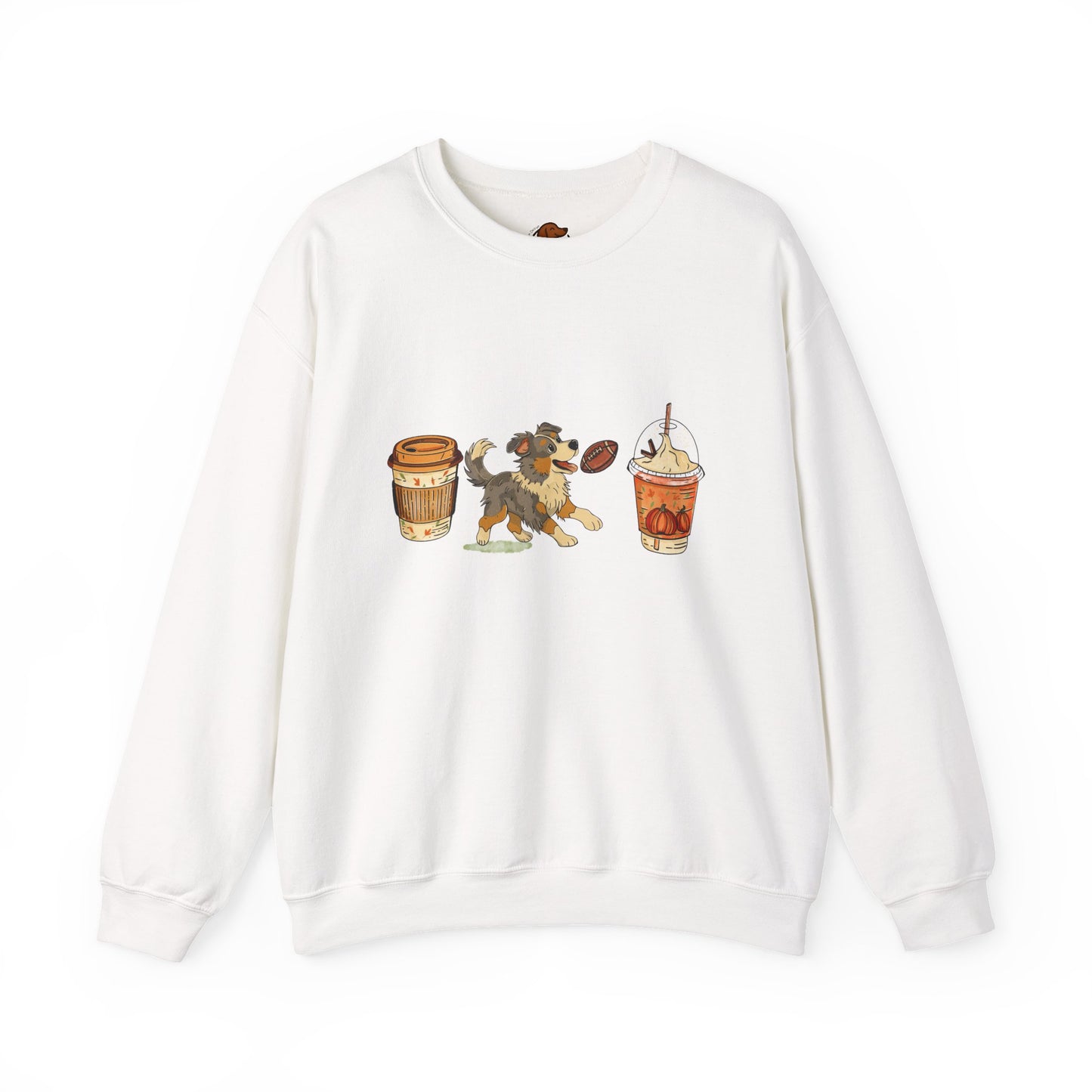 Australian Shepherd Fall Cups Unisex Heavy Blend™ Crewneck Sweatshirt