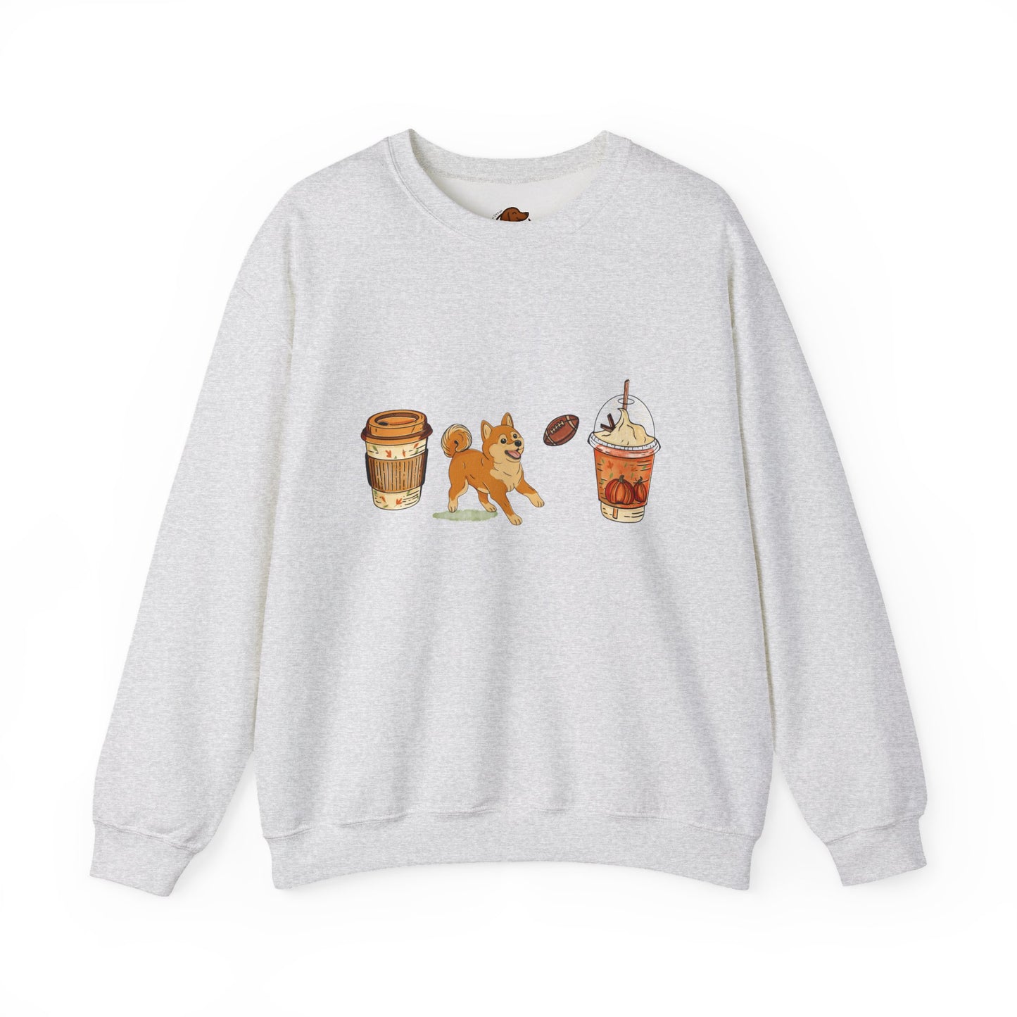 Shiba Inu Fall Cups Unisex Heavy Blend™ Crewneck Sweatshirt