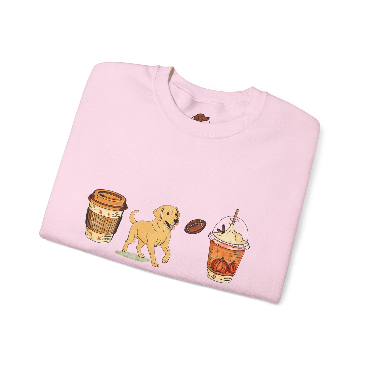 Yellow Lab Fall Cups Unisex Heavy Blend™ Crewneck Sweatshirt