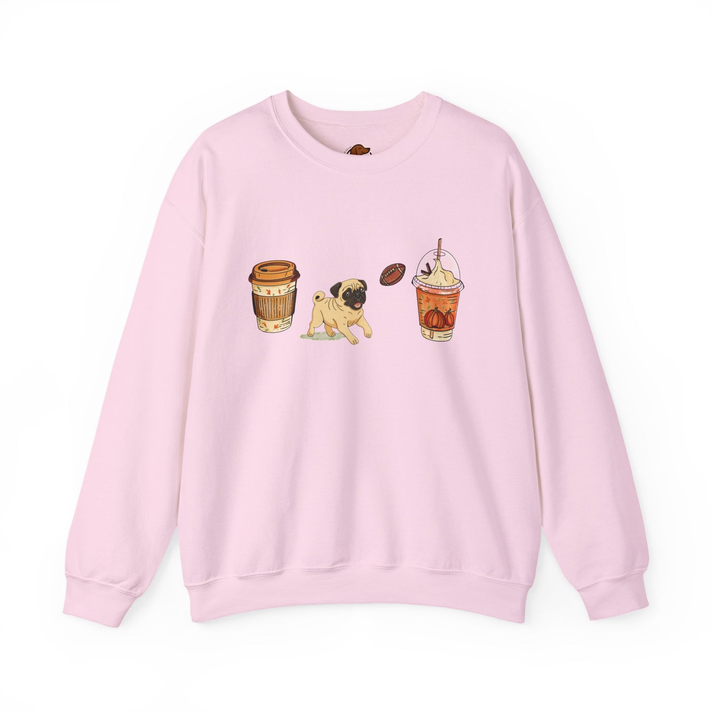 Pug Fall Cups Unisex Heavy Blend™ Crewneck Sweatshirt
