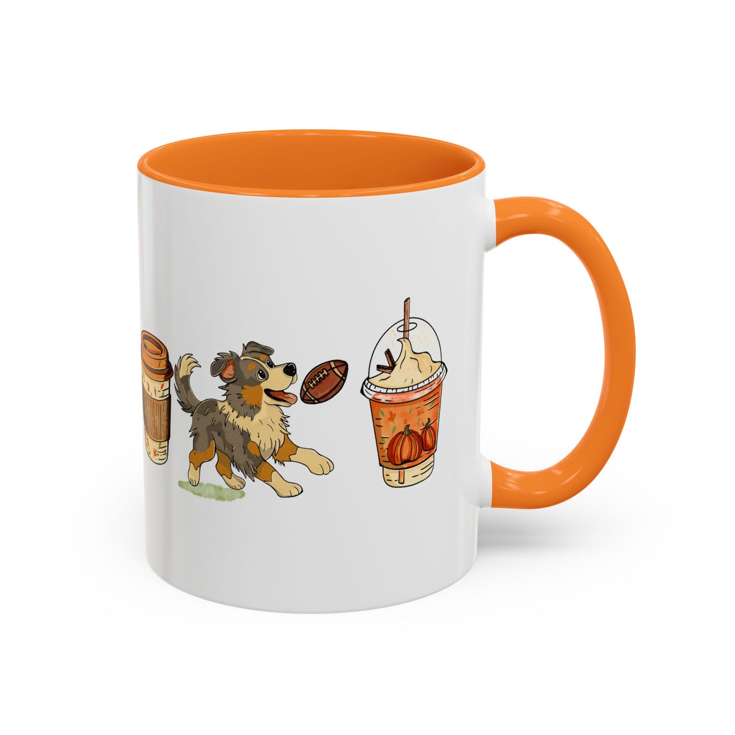 Australian Shepherd Fall design, color Mugs 11oz