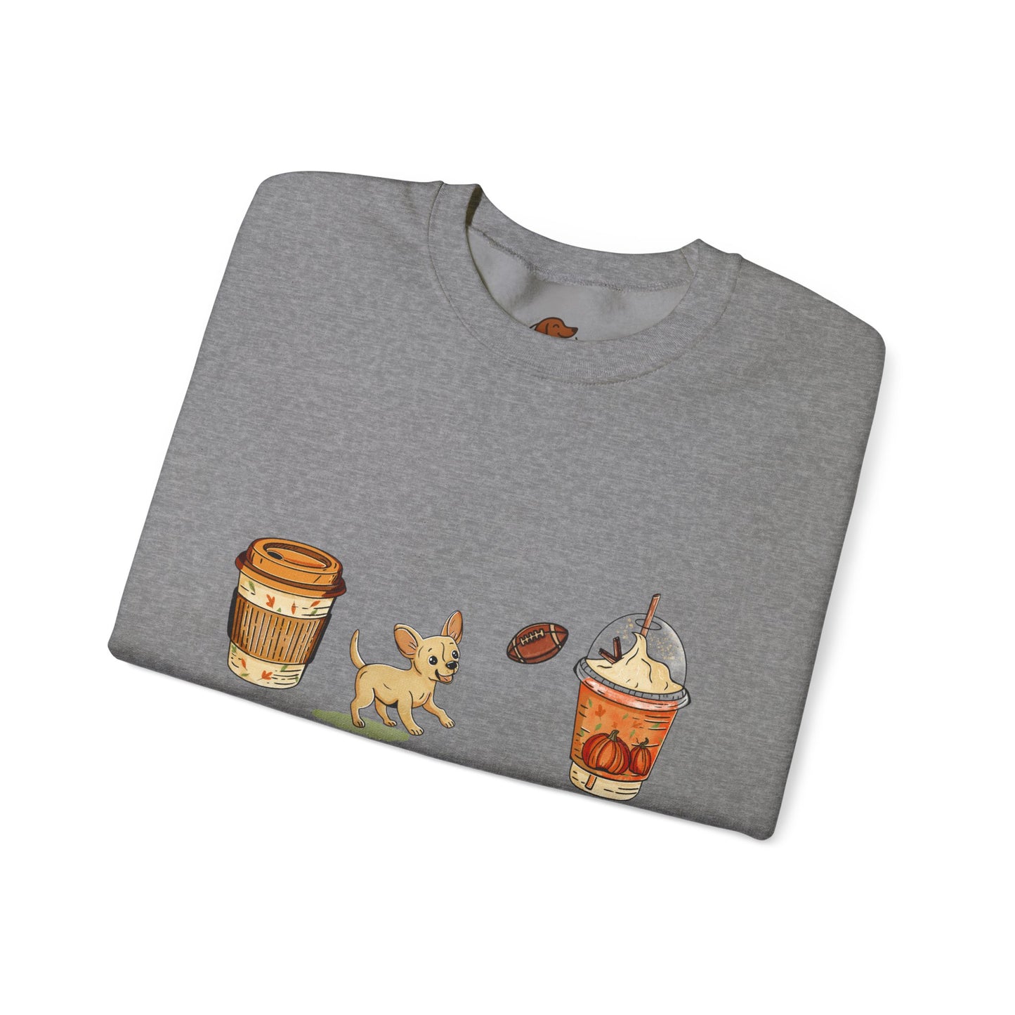 Chihuahua Fall Cups Unisex Heavy Blend™ Crewneck Sweatshirt