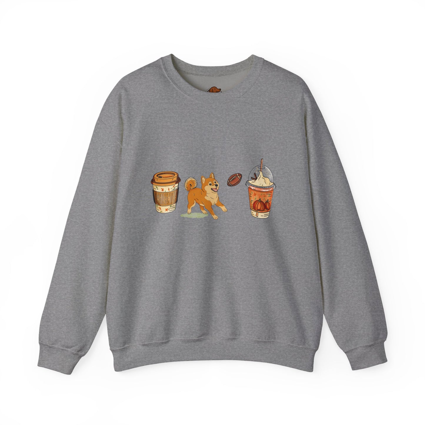 Shiba Inu Fall Cups Unisex Heavy Blend™ Crewneck Sweatshirt