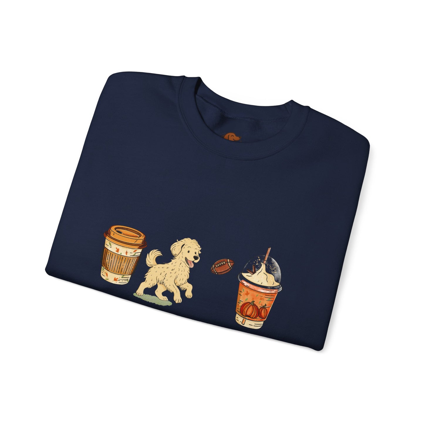 Doodle Fall Cups Unisex Heavy Blend™ Crewneck Sweatshirt