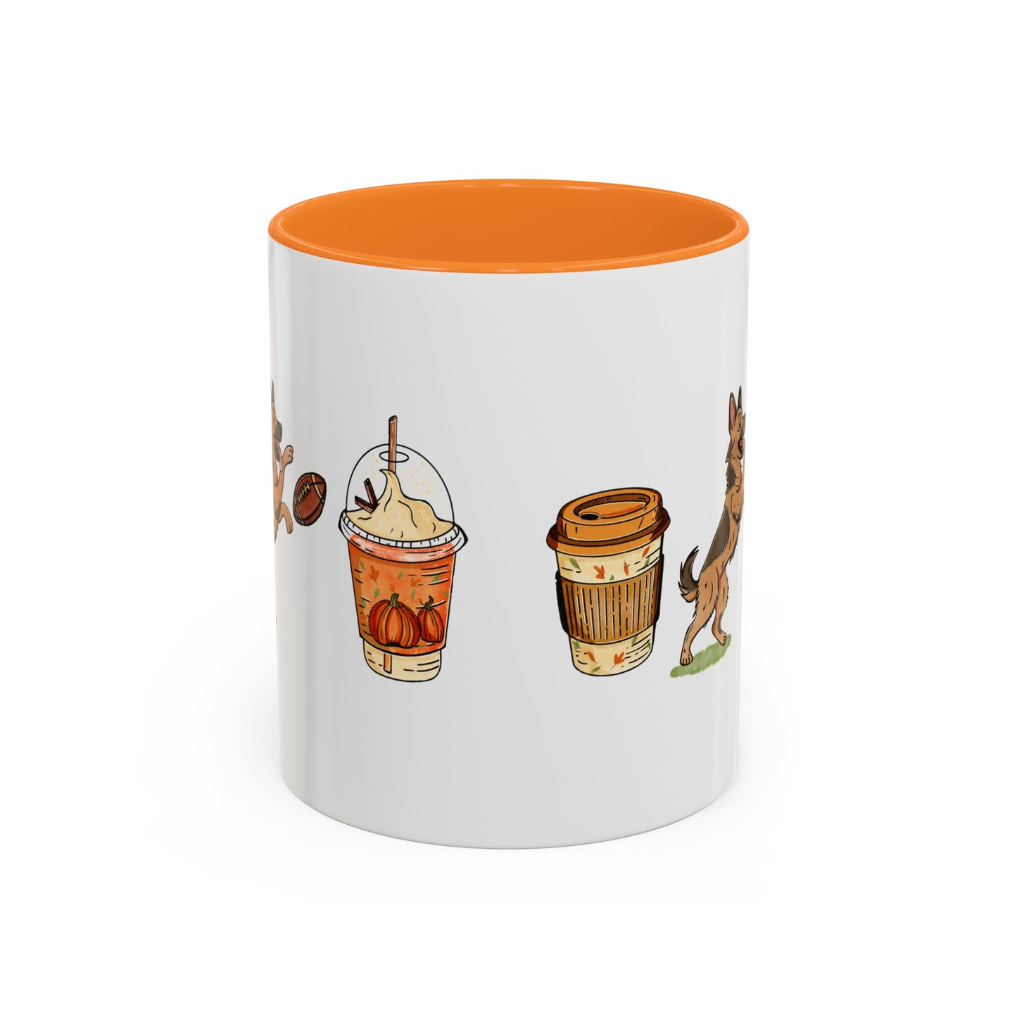 German Shepherd Fall design, color Mugs 11oz