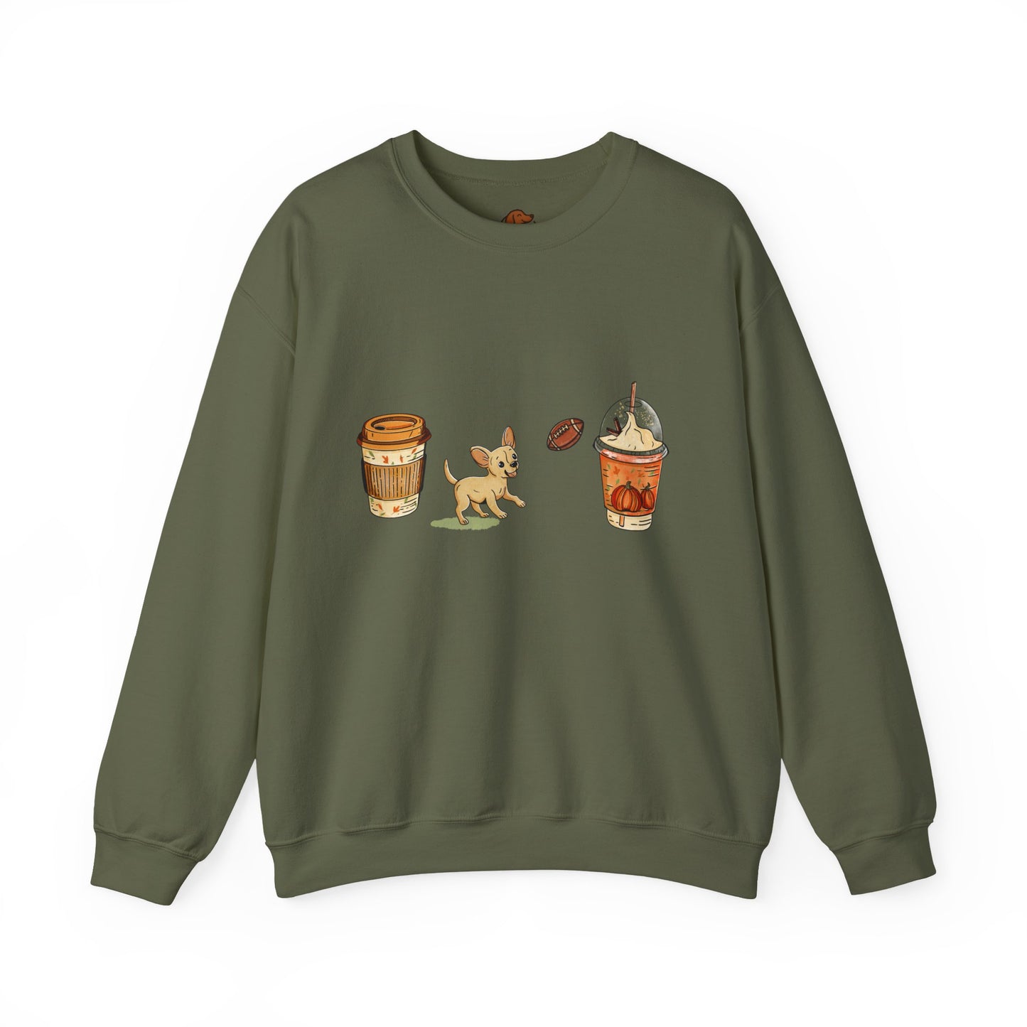 Chihuahua Fall Cups Unisex Heavy Blend™ Crewneck Sweatshirt