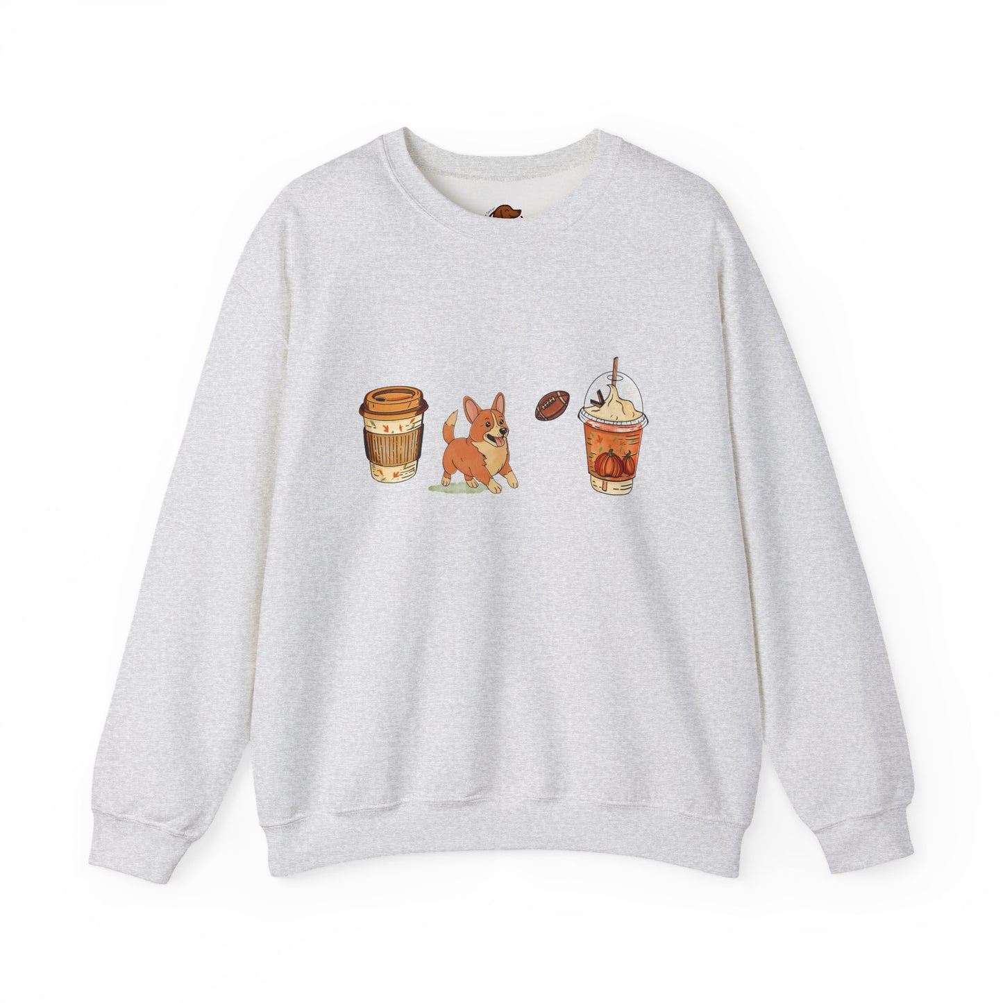 Corgi Fall Cups Unisex Heavy Blend™ Crewneck Sweatshirt
