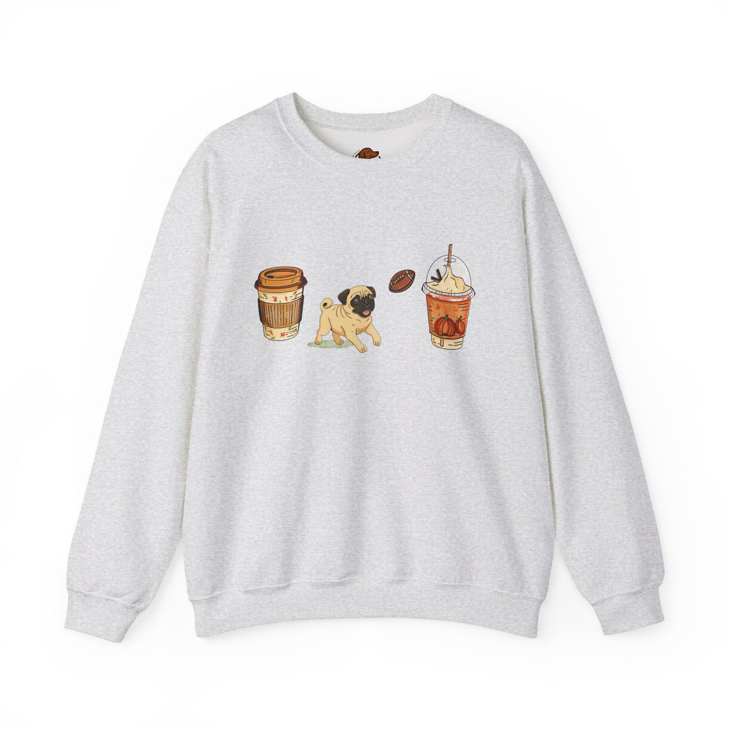 Pug Fall Cups Unisex Heavy Blend™ Crewneck Sweatshirt