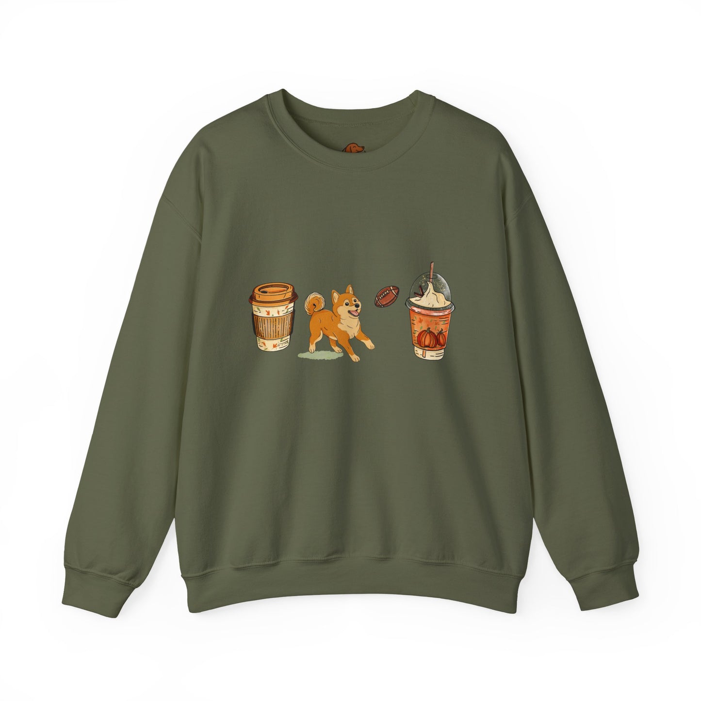 Shiba Inu Fall Cups Unisex Heavy Blend™ Crewneck Sweatshirt