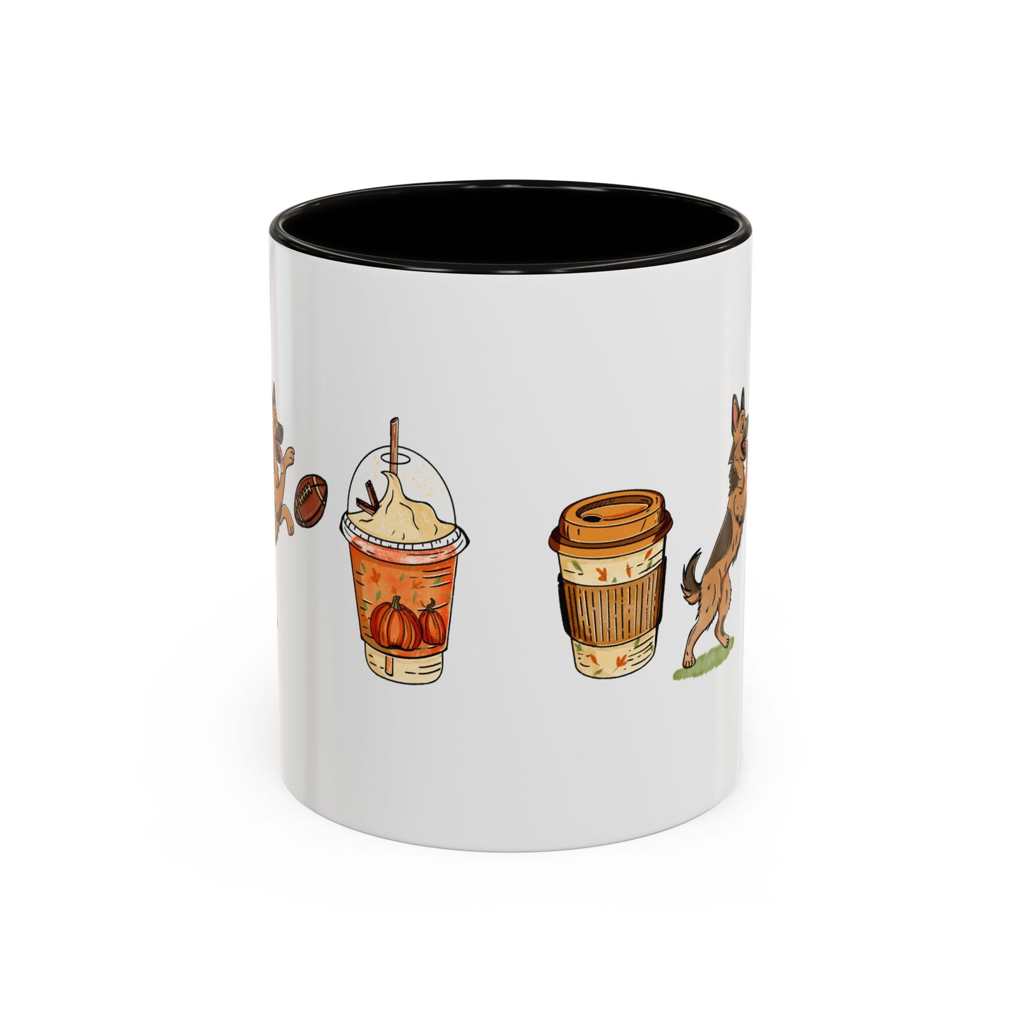German Shepherd Fall design, color Mugs 11oz