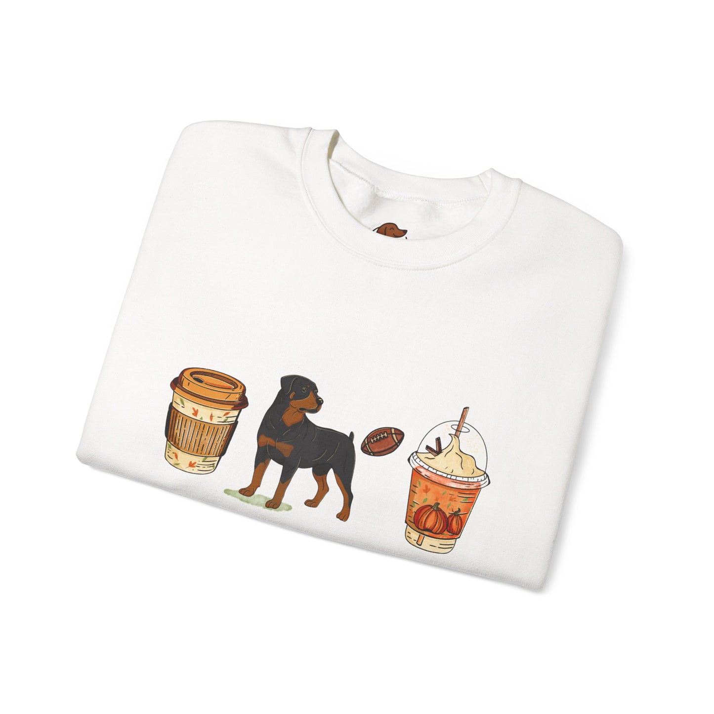 Rottweiler Fall Cups Unisex Heavy Blend™ Crewneck Sweatshirt