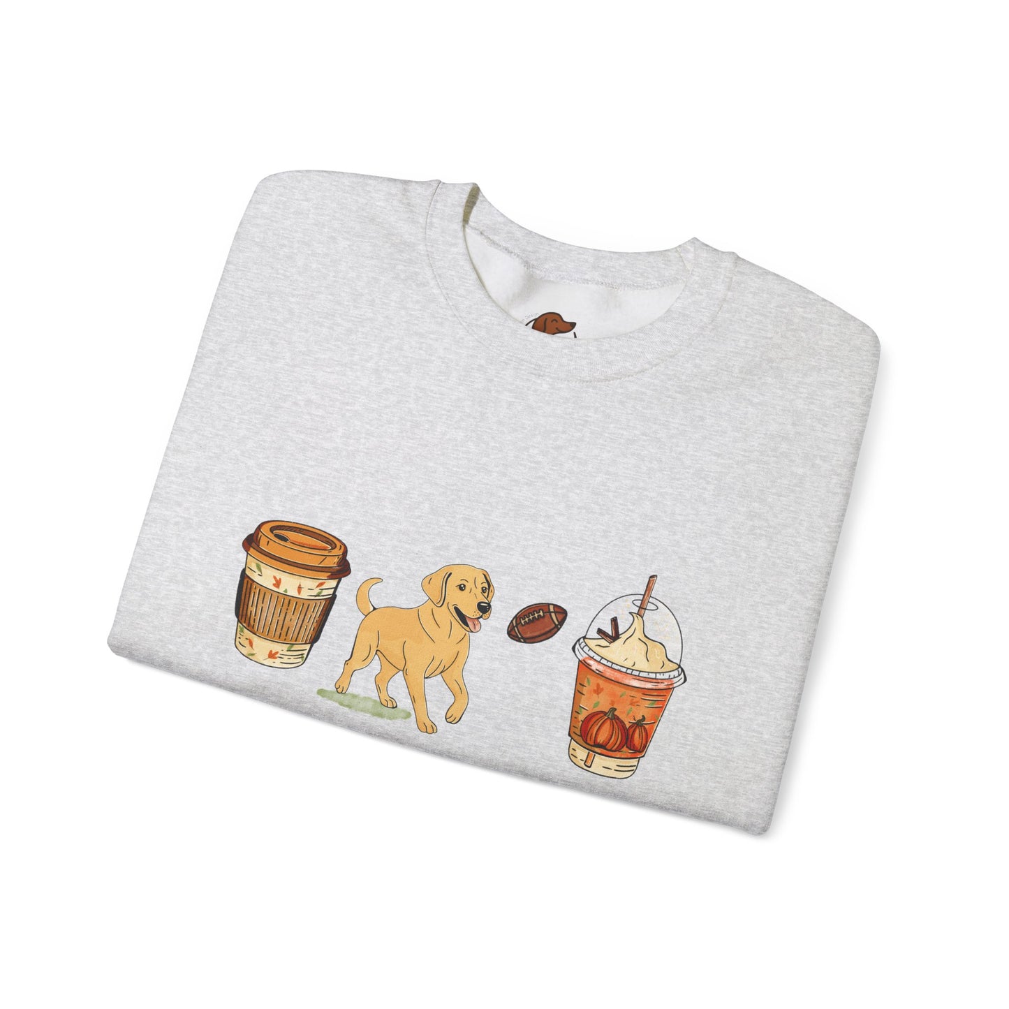 Yellow Lab Fall Cups Unisex Heavy Blend™ Crewneck Sweatshirt