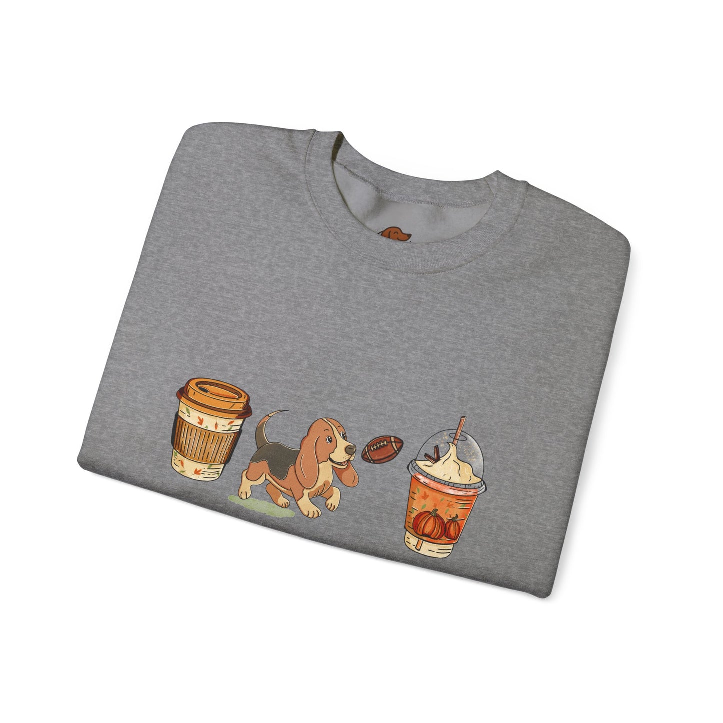 Basset hound Fall Cups Unisex Heavy Blend™ Crewneck Sweatshirt