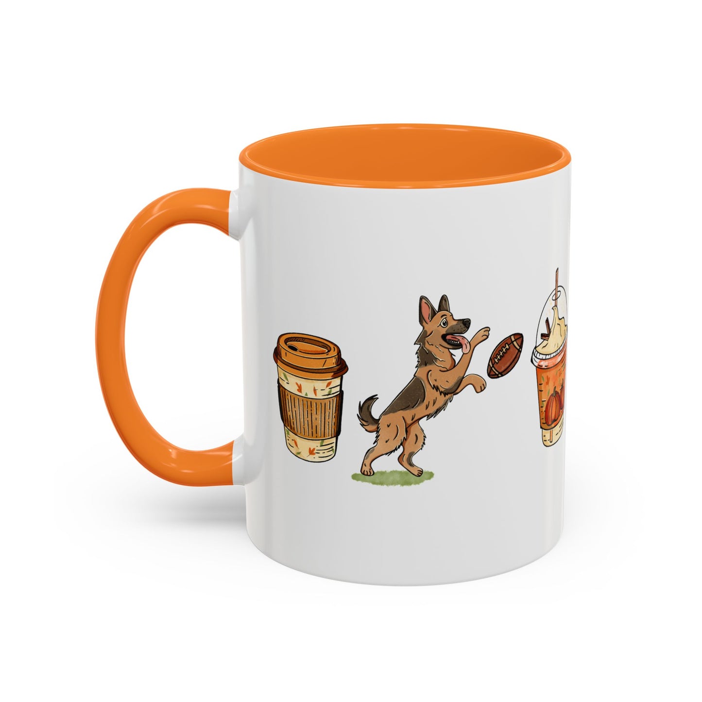 German Shepherd Fall design, color Mugs 11oz