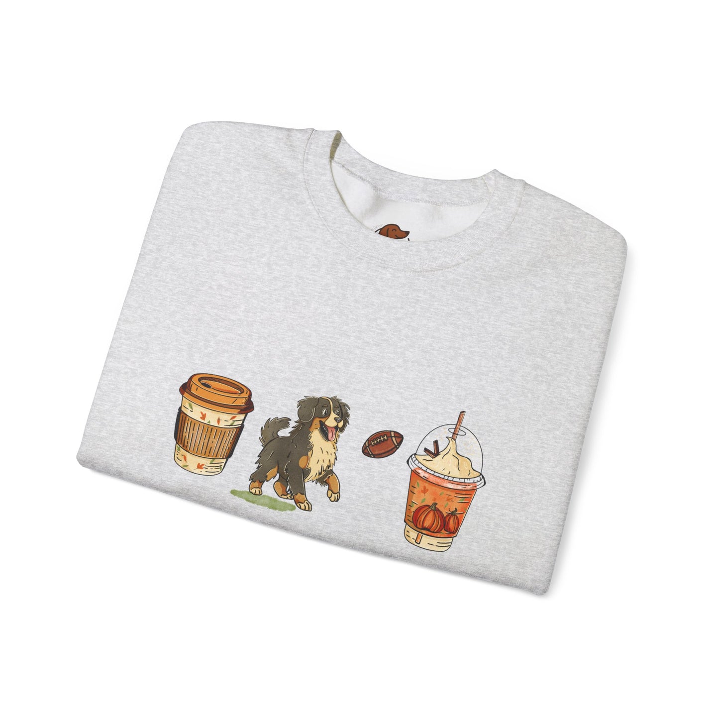 Bernese Mountain dog Fall Cups Unisex Heavy Blend™ Crewneck Sweatshirt